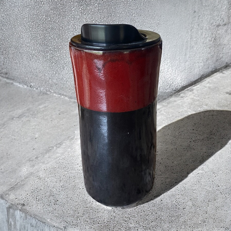 Custom Handmade Midnight Colors Stoneware Travel Mugs – 16 oz
