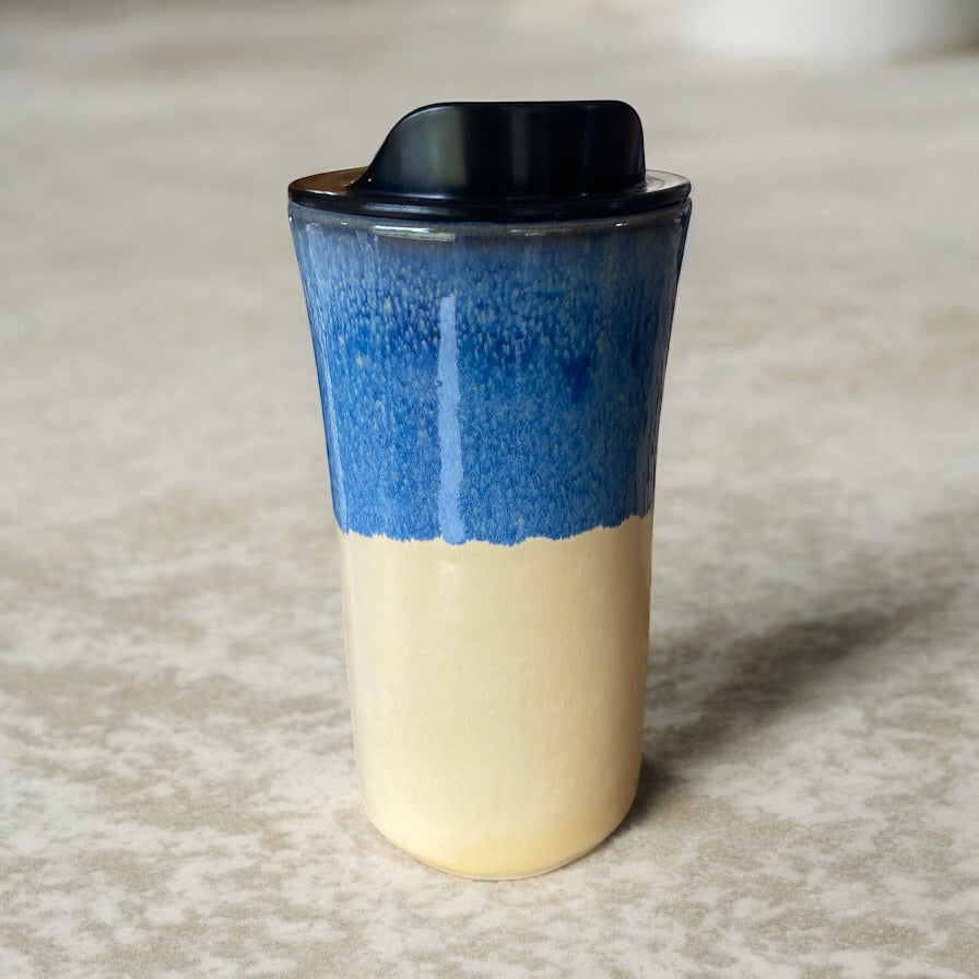 Handmade Stoneware Travel Mug Set – 16 oz