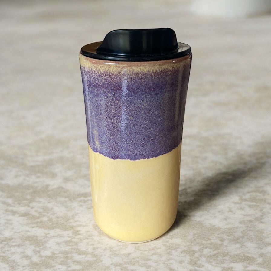 Handmade Stoneware Travel Mug Set – 16 oz
