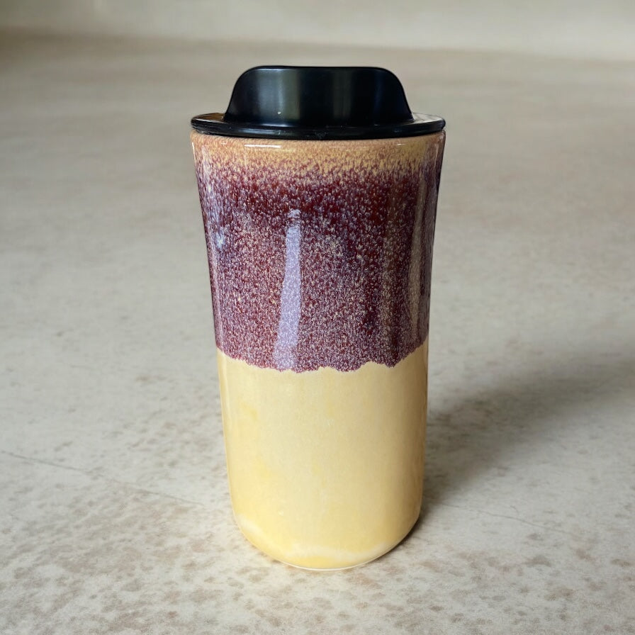 Handmade Stoneware Travel Mug Set – 16 oz