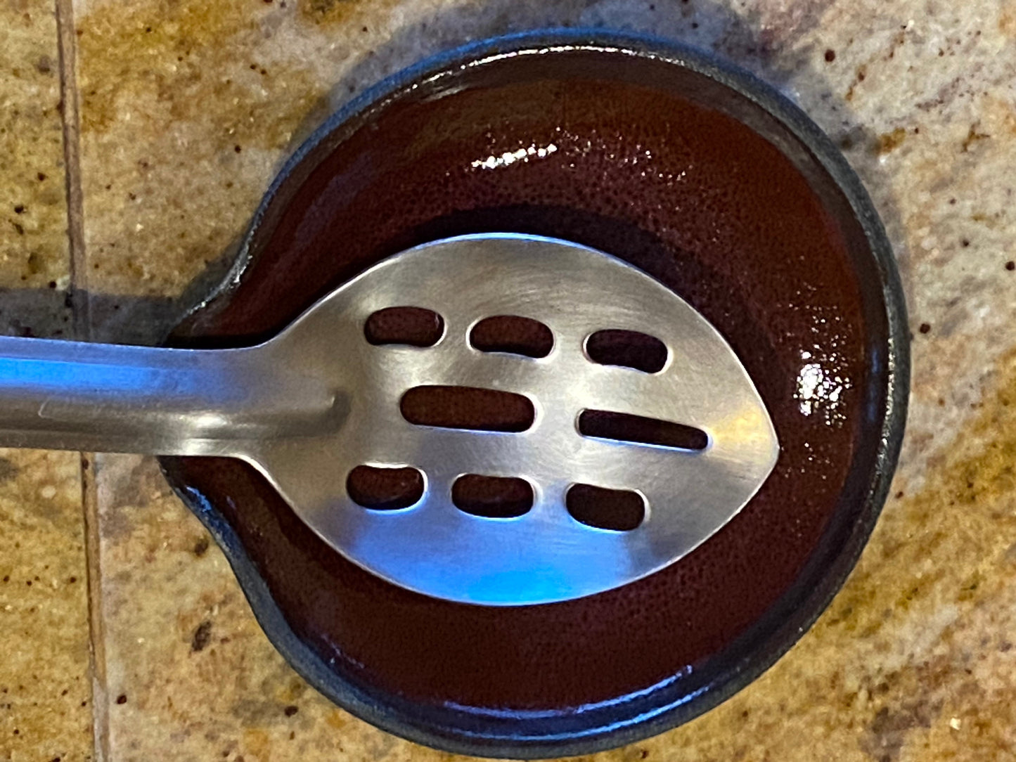 Handcrafted Large Black Spoon Rest