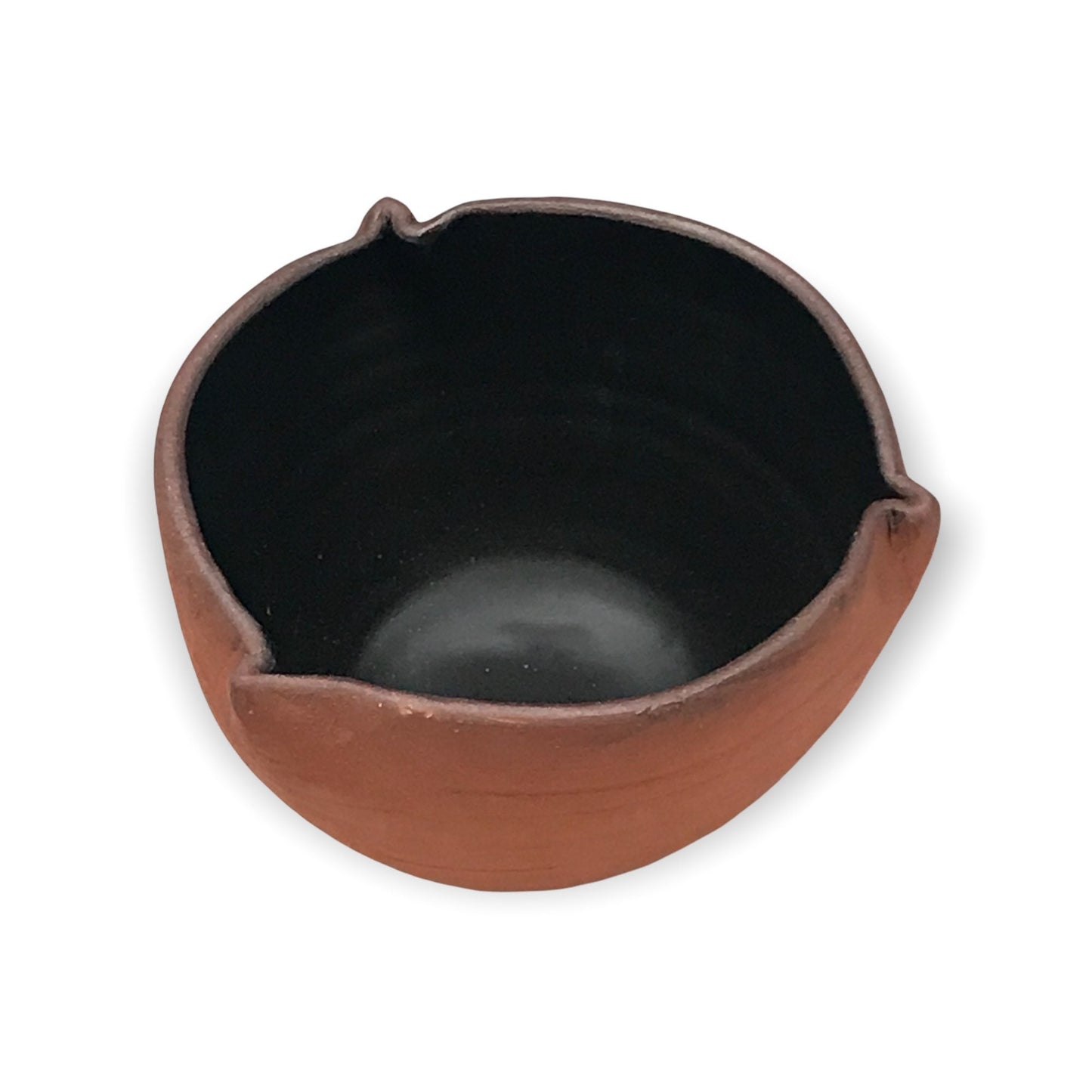 Red Stoneware Small Dip Bowl - Small Bowl Matte Black Interior - Cereal Pottery Bowl - Handmade Contemporary Bowl - Stoneware Salad Bowl