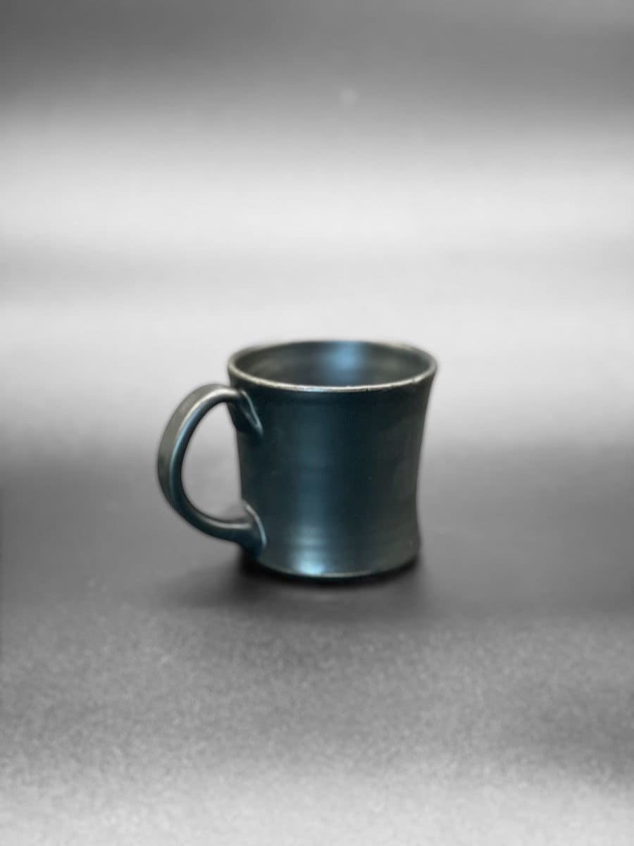 Set of  Matte Black Tea Cups  Pottery Tea Collector Tea Cup Tea Time Modern Tea Cup Contemporary Pottery