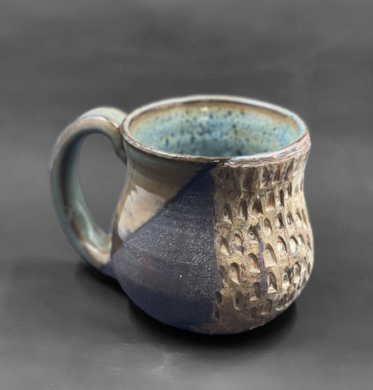 Agateware Coffee Mug - Tea Mug  Hot Chocolate Mug Pottery Mug Earthy Mug Ceramic White Pottery Mug Unique Mug