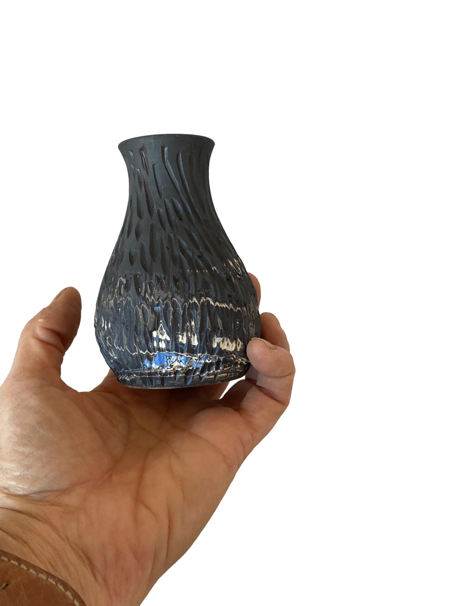 Bud Vase- Agateware Pottery Flower Vase - Ceramic Pottery Vase - Bud Vases