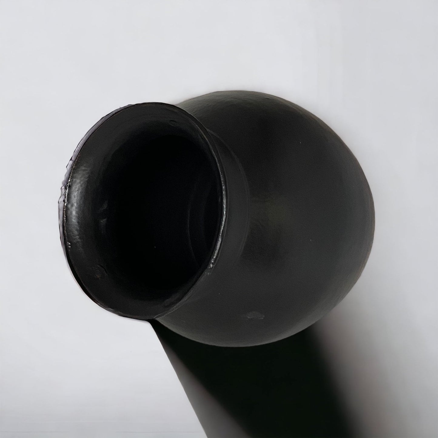 Matte Black Flower Vase - Pottery Flower Vase - Contemporary Ceramic Pottery Vase - Modern Vases