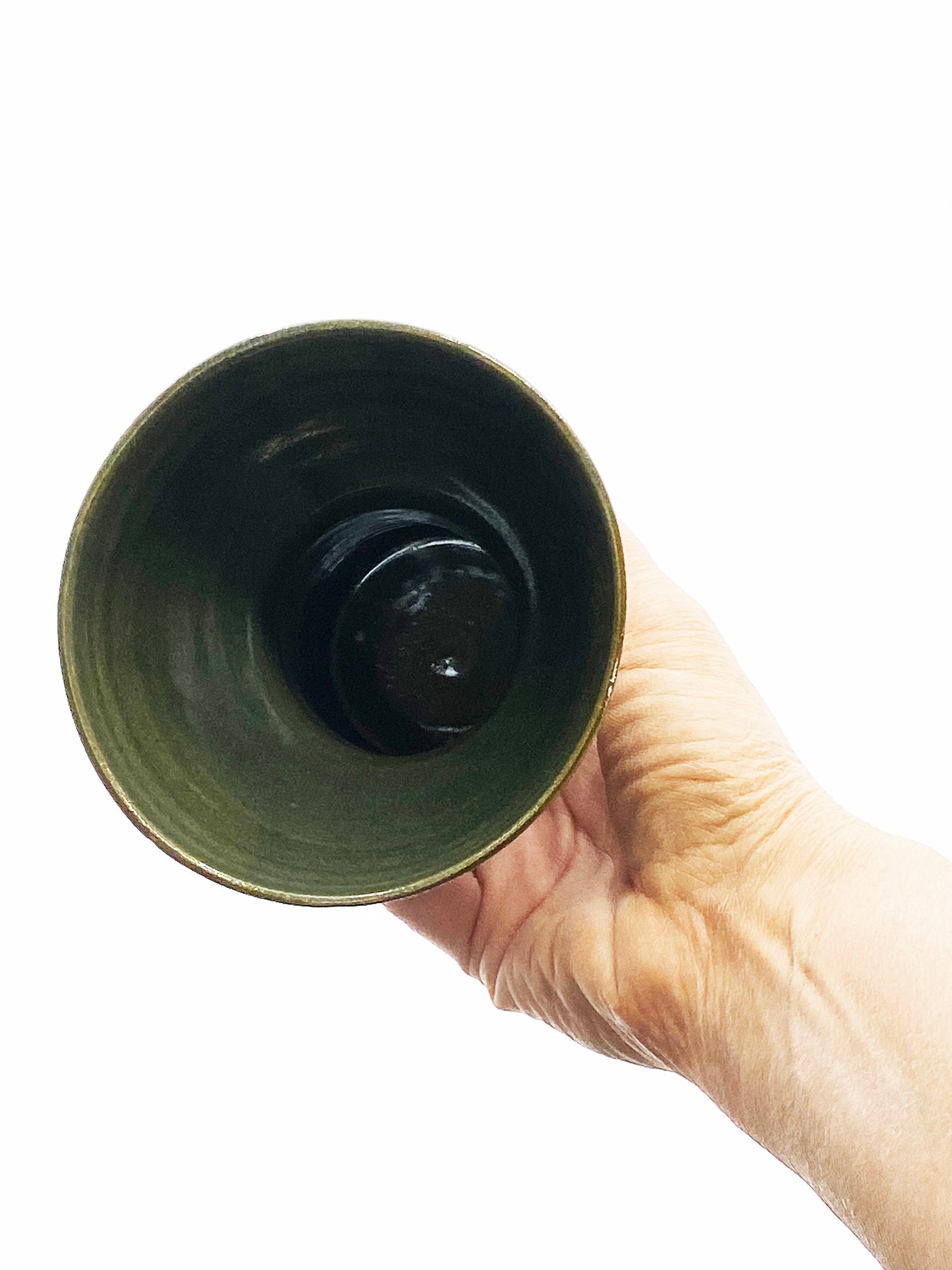 Sage Green Agateware Margarita Glass - Nerikomi Margarita Glass