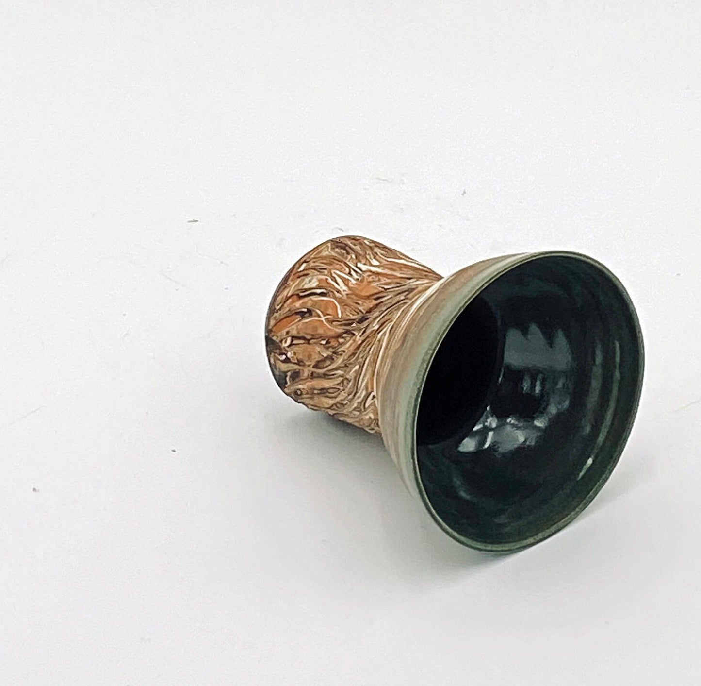 Sage Green Agateware Margarita Glass - Nerikomi Margarita Glass