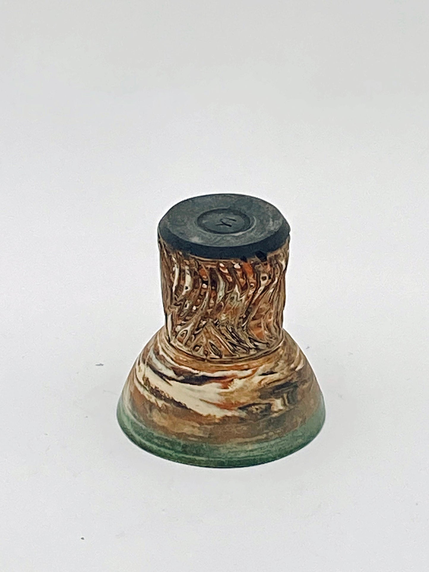 Sage Green Agateware Margarita Glass - Nerikomi Margarita Glass