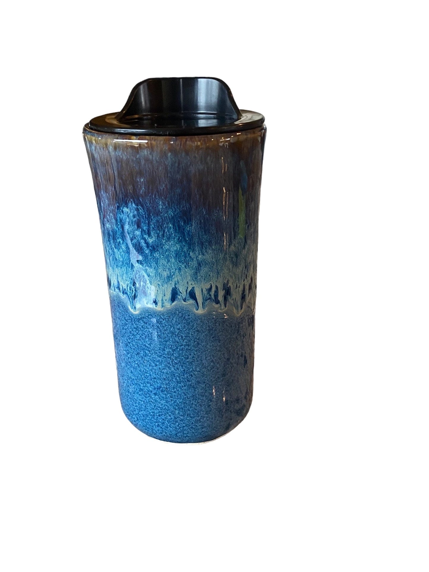 Handmade Blue Travel Mug - Porcelain -  Travel Coffee Cup -  Travel Mug - Pottery Mug - Coffee Mug