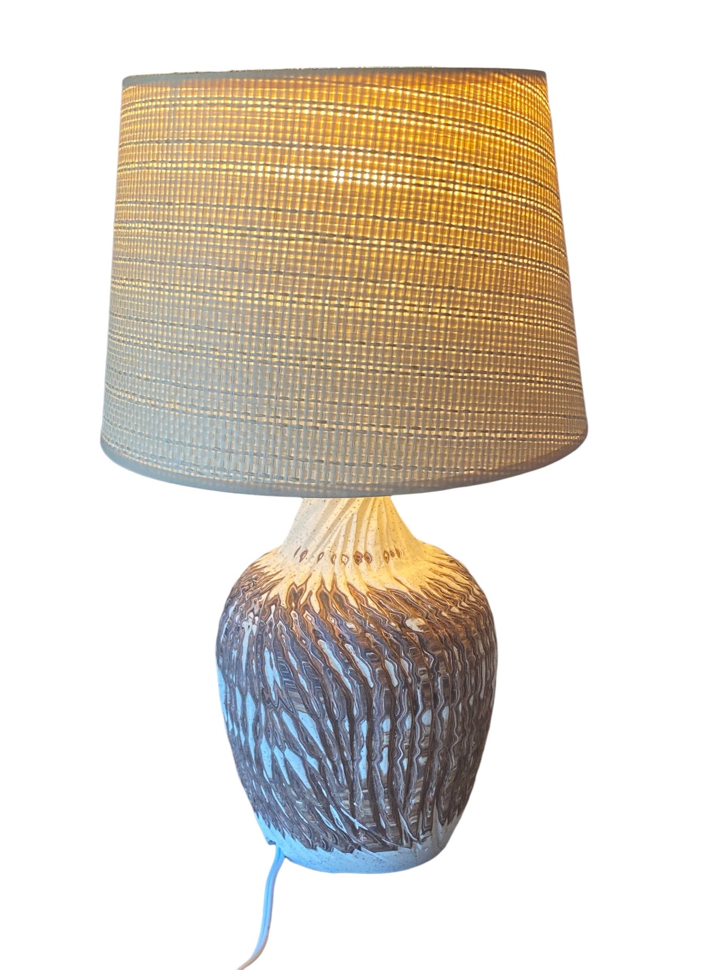 Handmade Agateware Ceramic Table Lamp | Unique Nerikomi Studio Pottery Art Piece for Home Decor