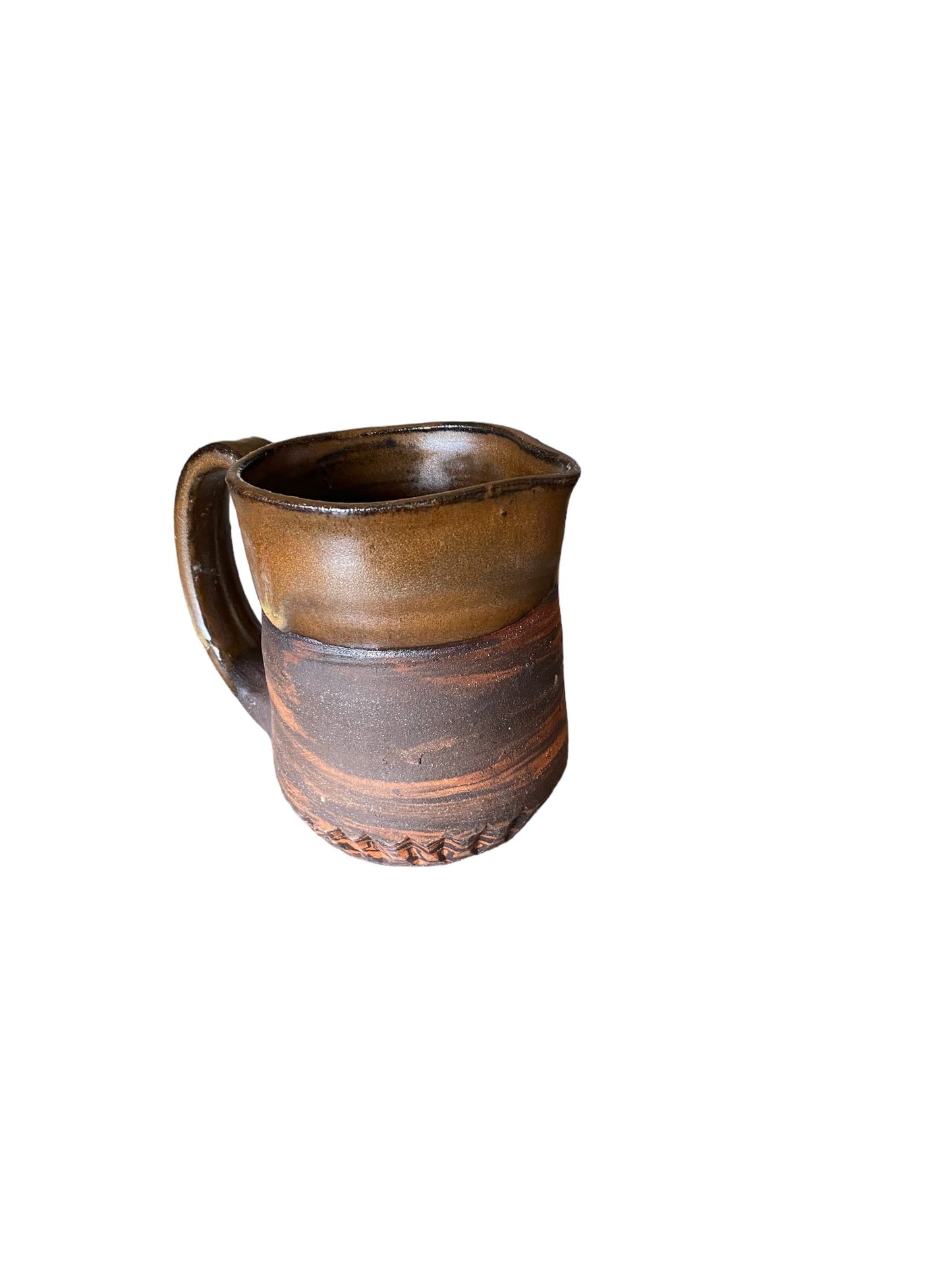 Small 8-Ounce Agateware Creamer: Artisan Crafted Elegance for Your Coffee or Tea Service