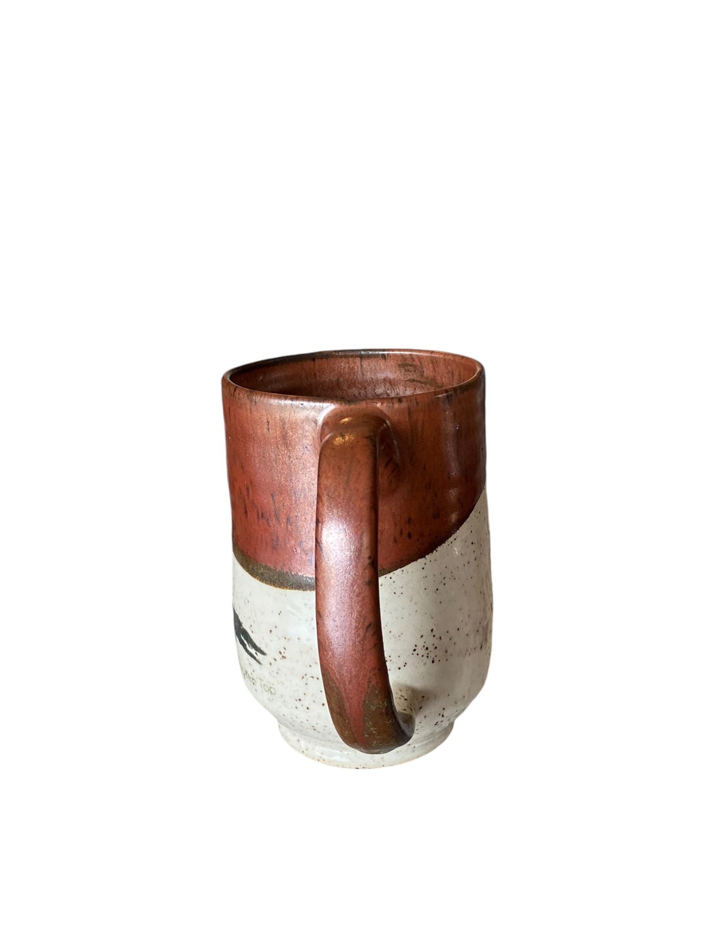 Large Handmade Mug with Drawing of Broken Tope Mountain - 18 ounce - Unique Pottery Coffee Mug