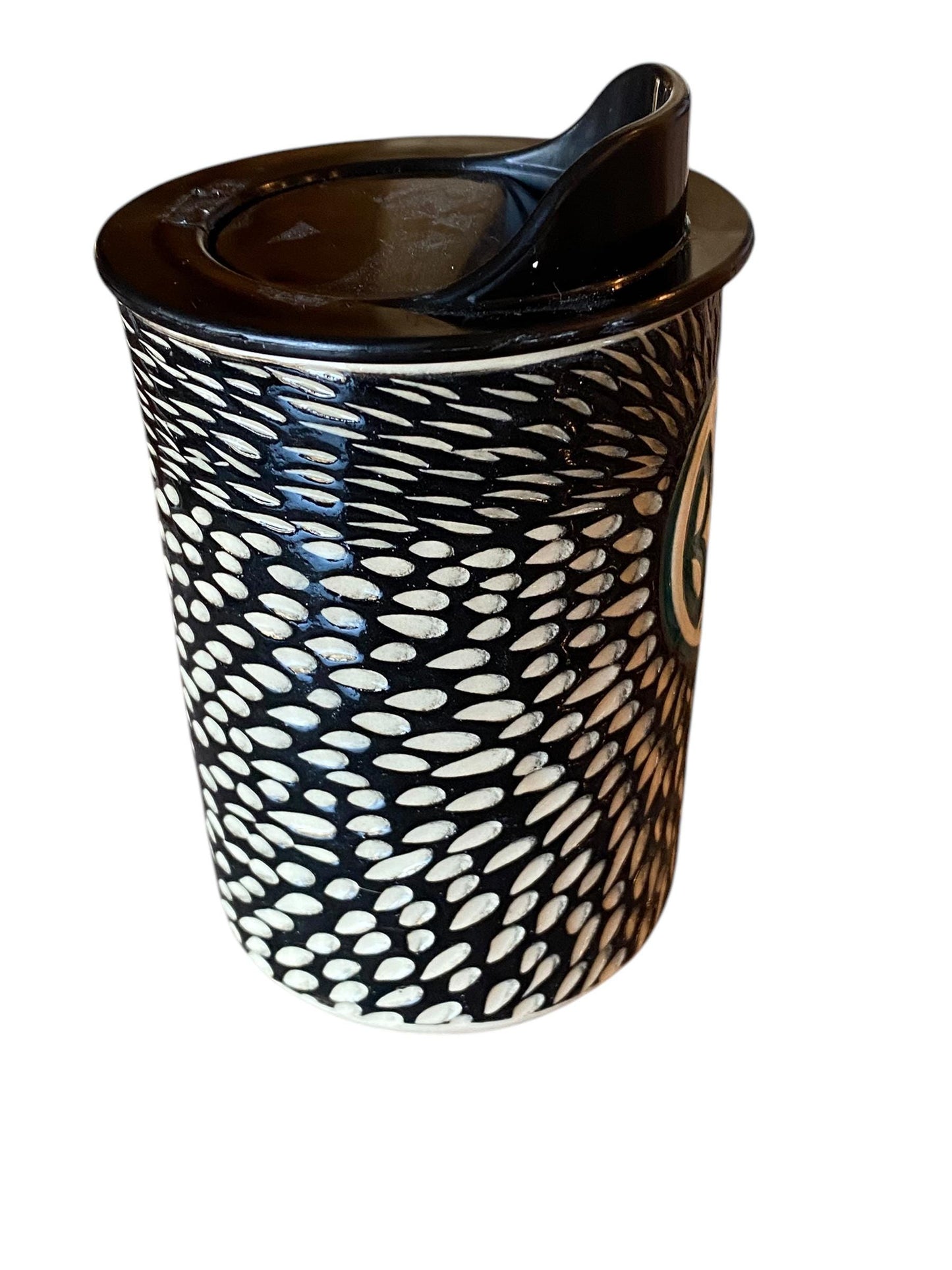Handmade Carved Porcelain Travel Mug: Bend, Oregon Logo - 8 oz