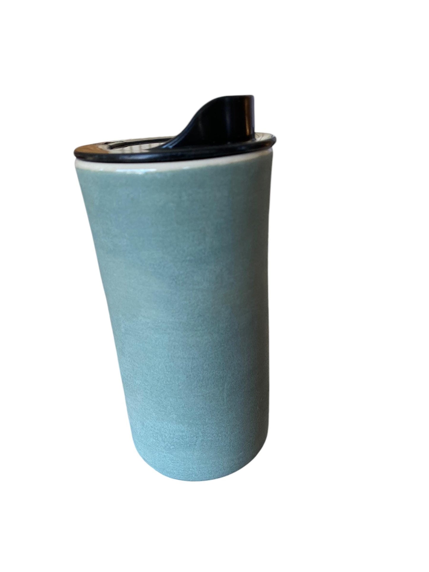 Handmade Blue-Gray Matte Travel Mug - Porcelain - Travel Coffee Cup - Travel Mug - Pottery Mug - Coffee Mug