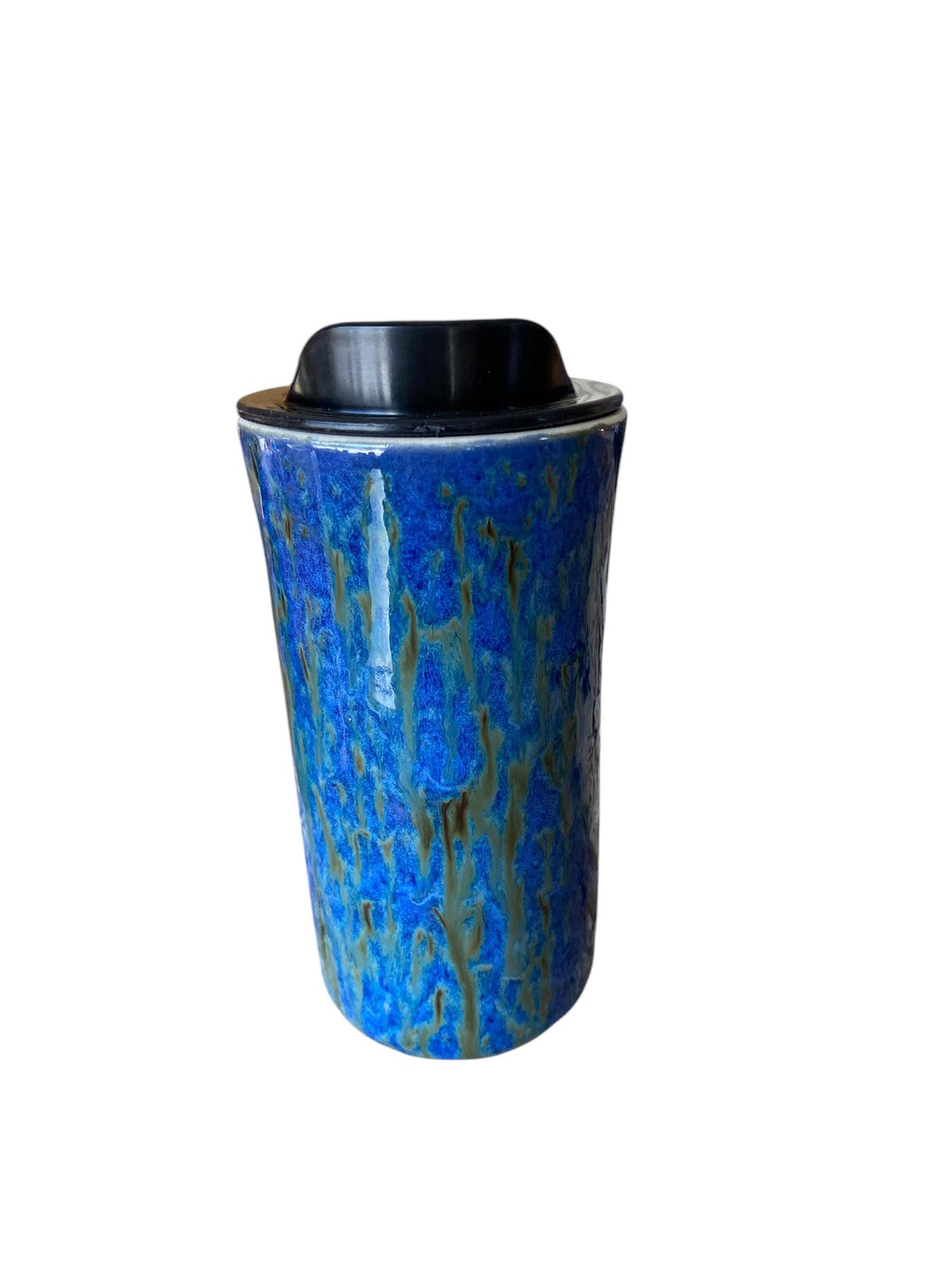 Handmade Reactive Blue  Travel Mug - Porcelain -  Travel Coffee Cup -  Travel Mug - Pottery Mug - Coffee Mug