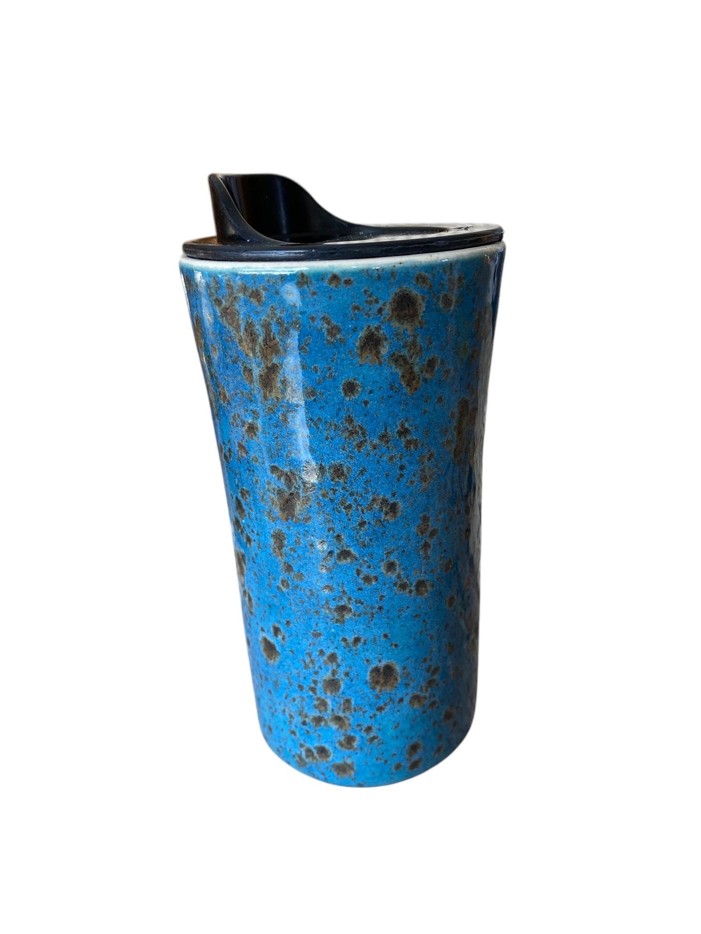 Handmade Reactive Turquoise Travel Mug - Porcelain - Travel Coffee Cup - Travel Mug - Pottery Mug - Coffee Mug