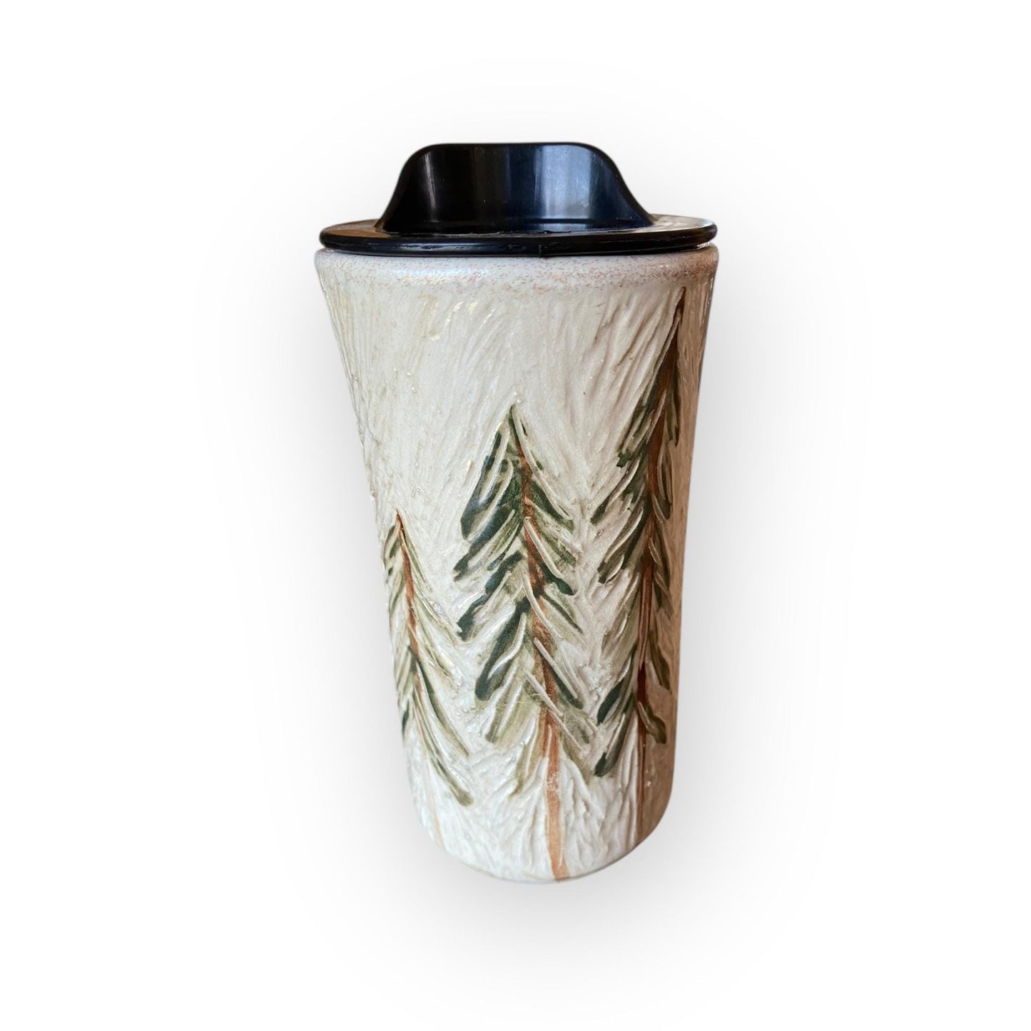 Bigfoot Travel Mug – 16 oz Handmade Stoneware Tumbler with BPA-Free Locking Lid | Ceramic Coffee Cup | Sasquatch Pottery Gift
