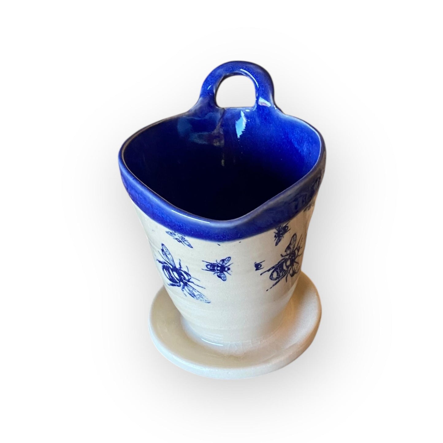 Bee-Themed Pour Over – Handmade Pottery Coffee Drip Filter | Melitta-Style Ceramic Pour Over Coffee Maker | Artisan Coffee Brewing Set