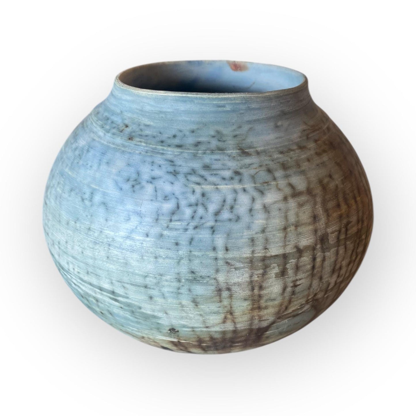 Medium Decorative Pit Fired Flower Vase - Handcrafted Pottery Vas