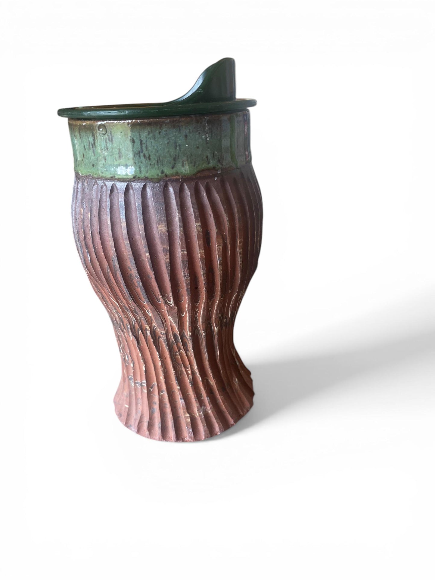 Artisanal Neriage 16 Ounce Porcelain Mug: Hand-Carved Clay Pottery for Tea and Coffee (AG-12)