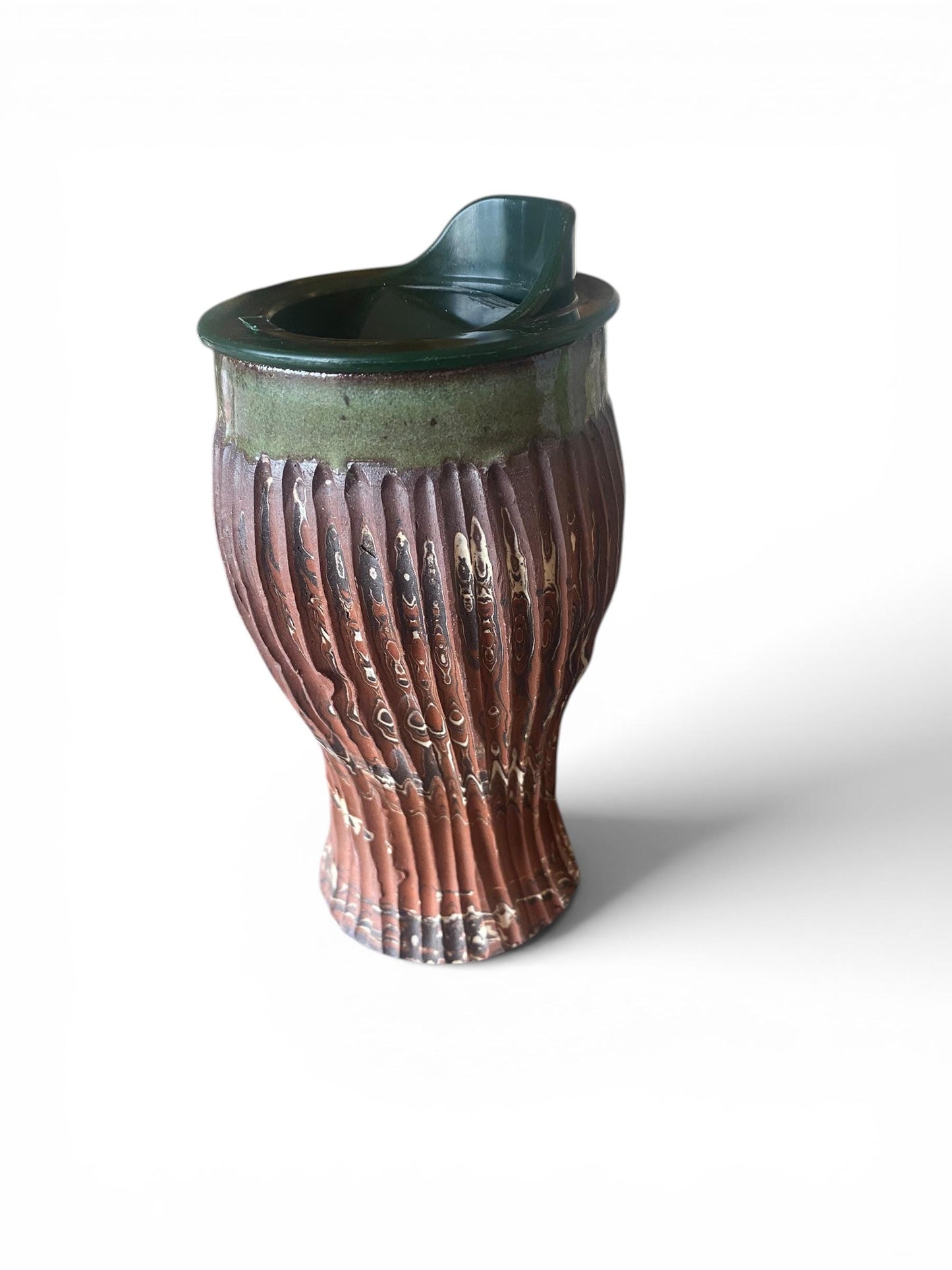 Artisanal Neriage 16 Ounce Porcelain Mug: Hand-Carved Clay Pottery for Tea and Coffee (AG-13)