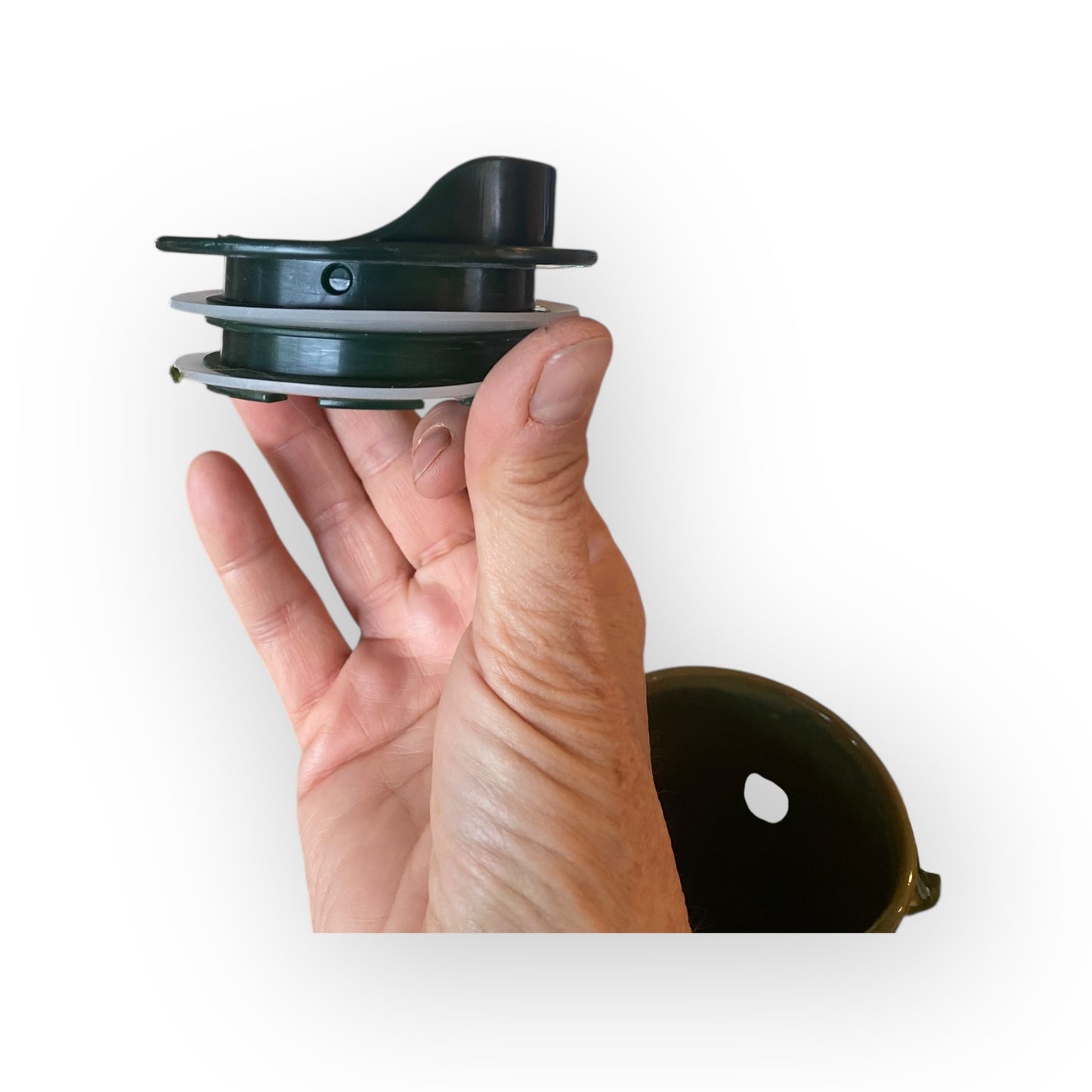 Bigfoot Ceramic Travel Mug – 16 oz Handmade Stoneware Tumbler with Locking Lid | Sgraffito Bigfoot Design | Eco-Friendly Coffee Cup