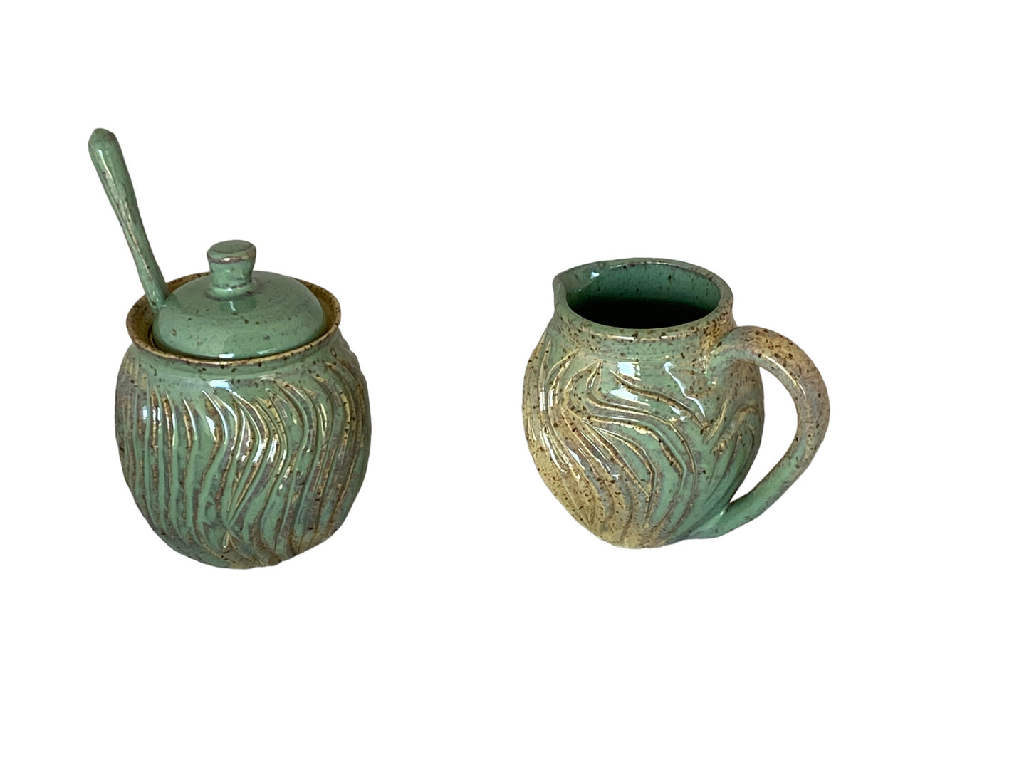 Sugar and Creamer Set, Creamer, Sugar Pot, Unique Pottery Creamer and Pitcher Set, Ceramic Creamer and Sugar