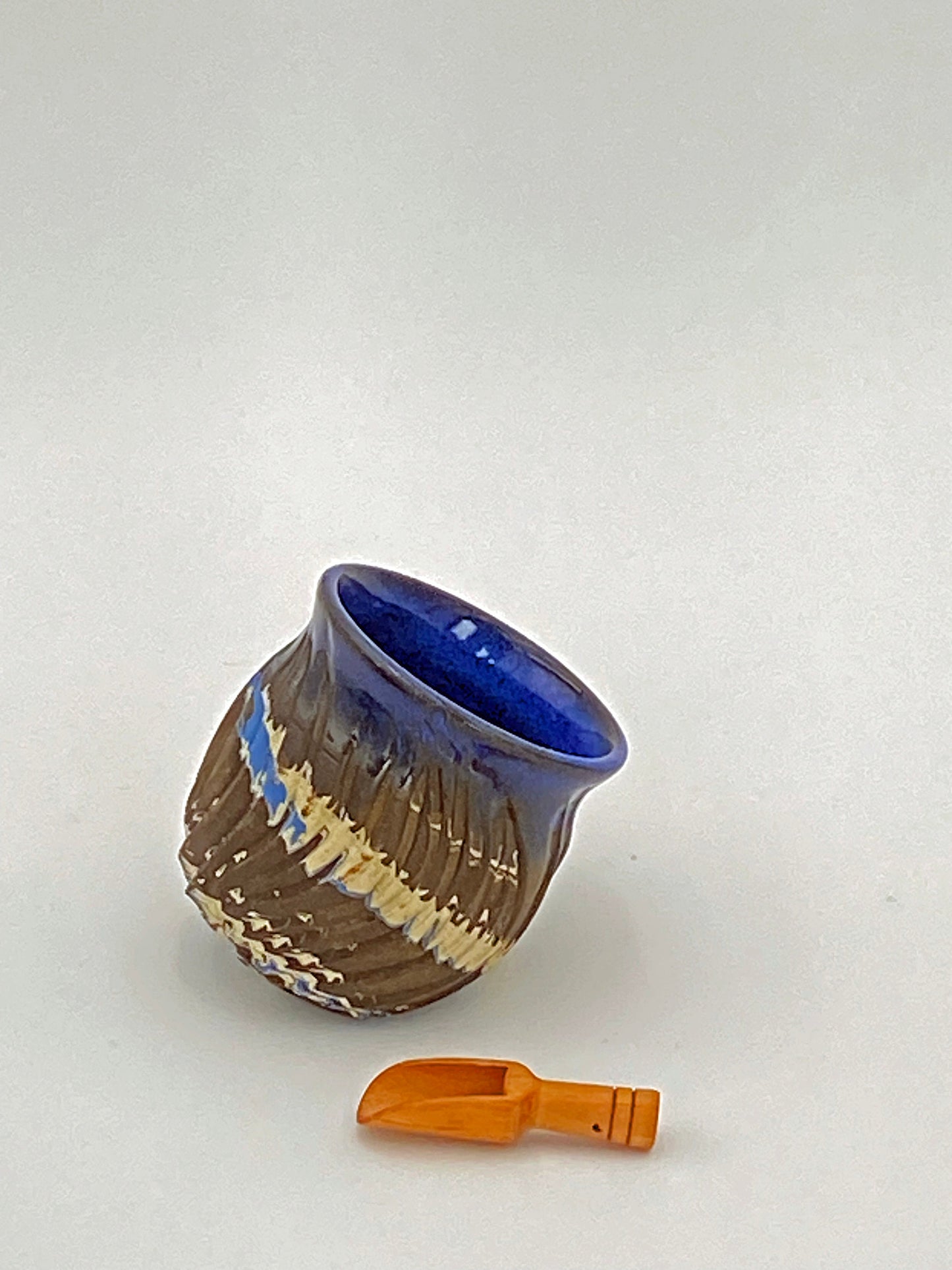 Salt Cellar with Salt Spoon - Ceramic Salt Cellar - White Salt Cellar - Handmade Salt Cellar - Salt Pig -  Pottery Salt Cellar