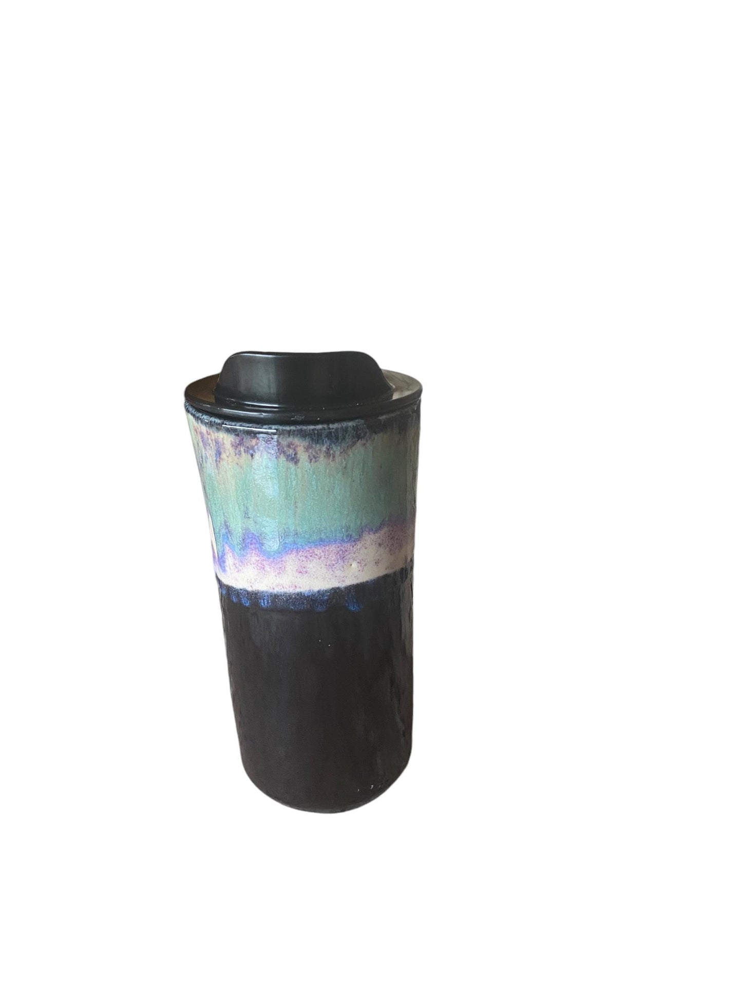 Reactive Blue/Purple Coffee Travel Mug, Travel Coffee Cup, Handmade Travel Coffee Mug, Coffee Tumbler, Travel Mug, Travel Tumbler