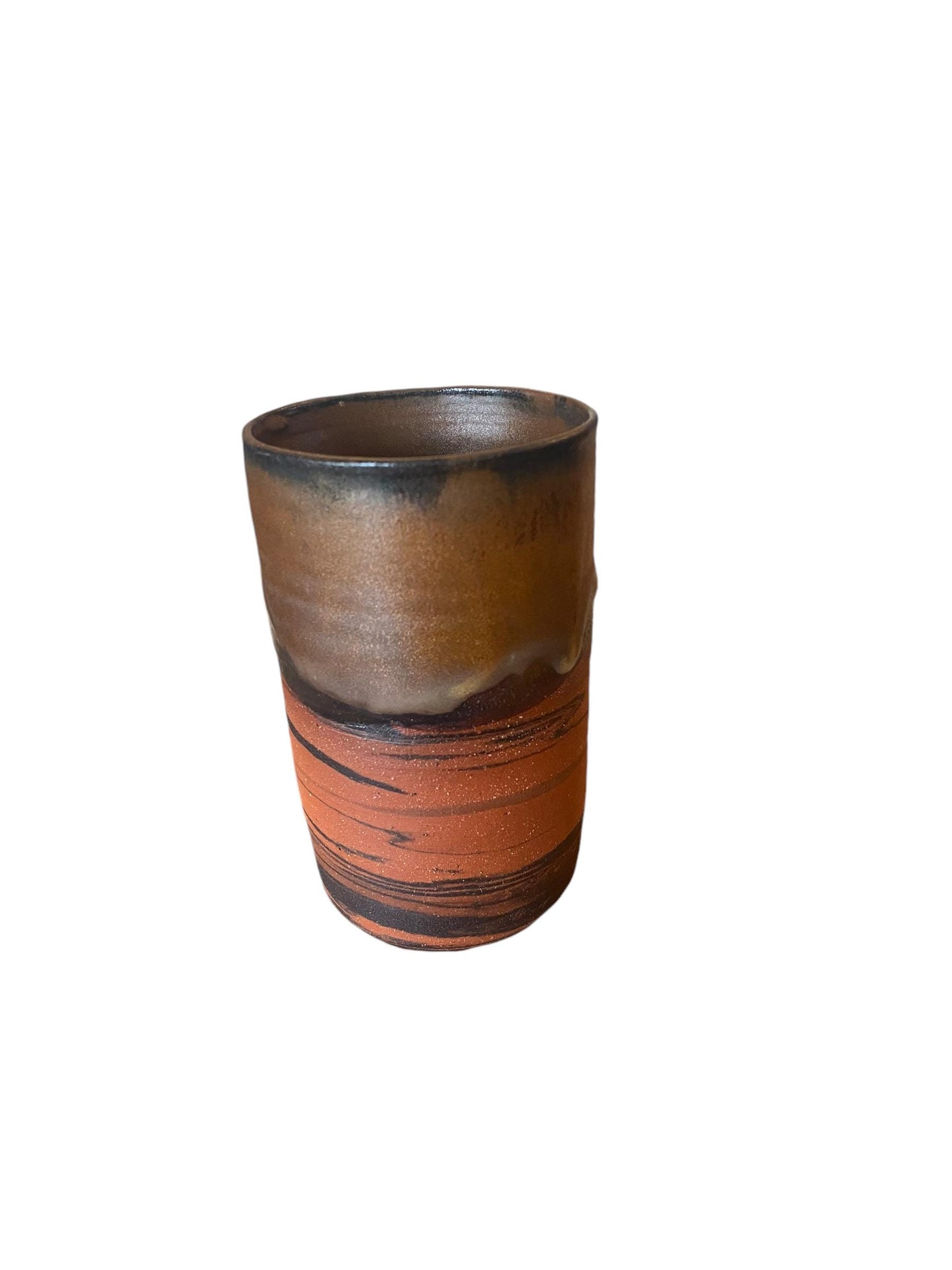 Agateware Whiskey Cup - Yunomi Cup - nerikomi Pottery