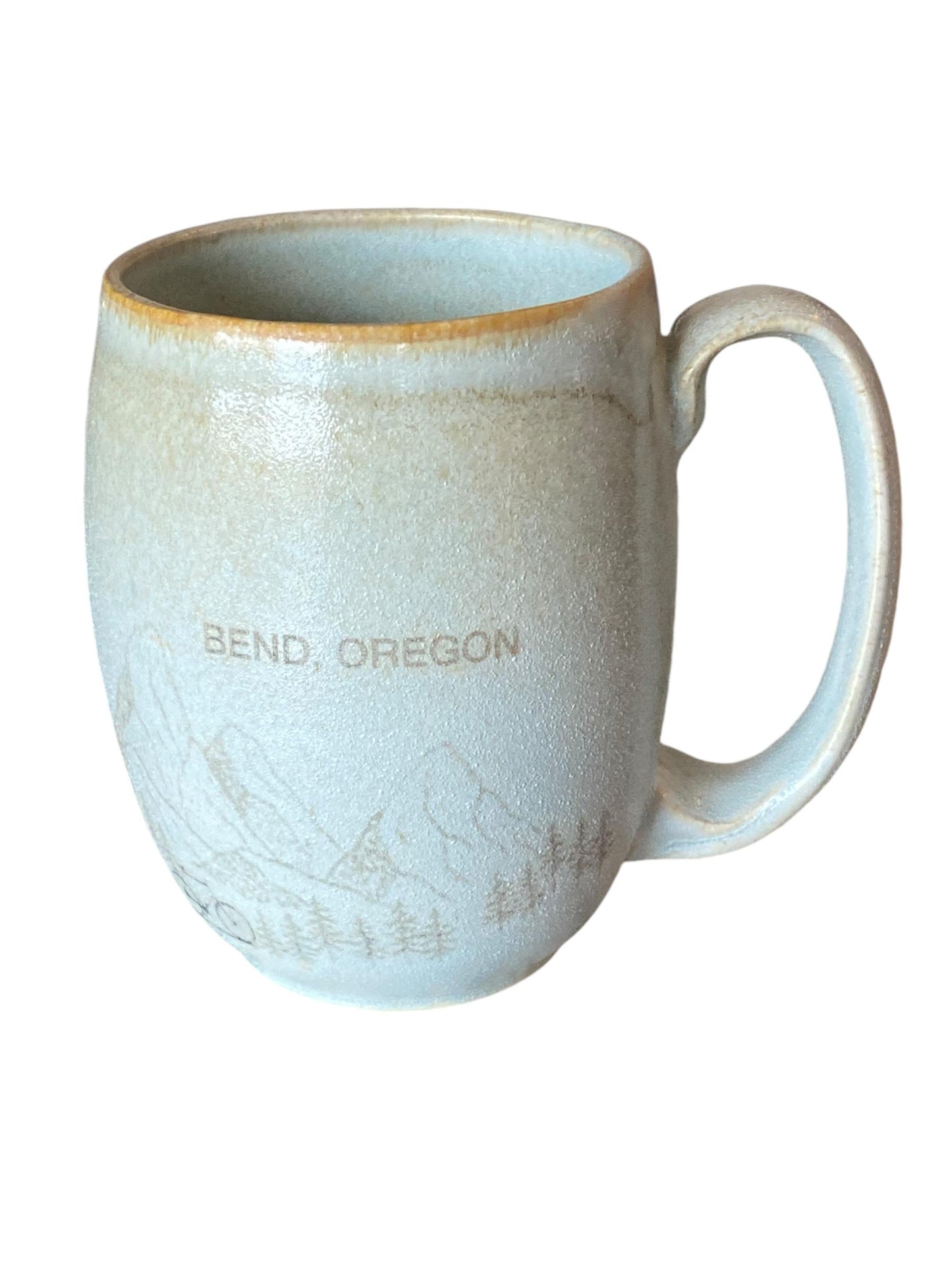 Large Handmade Bend Oregon Mug - 16 Ounce Unique Pottery Coffee Mug