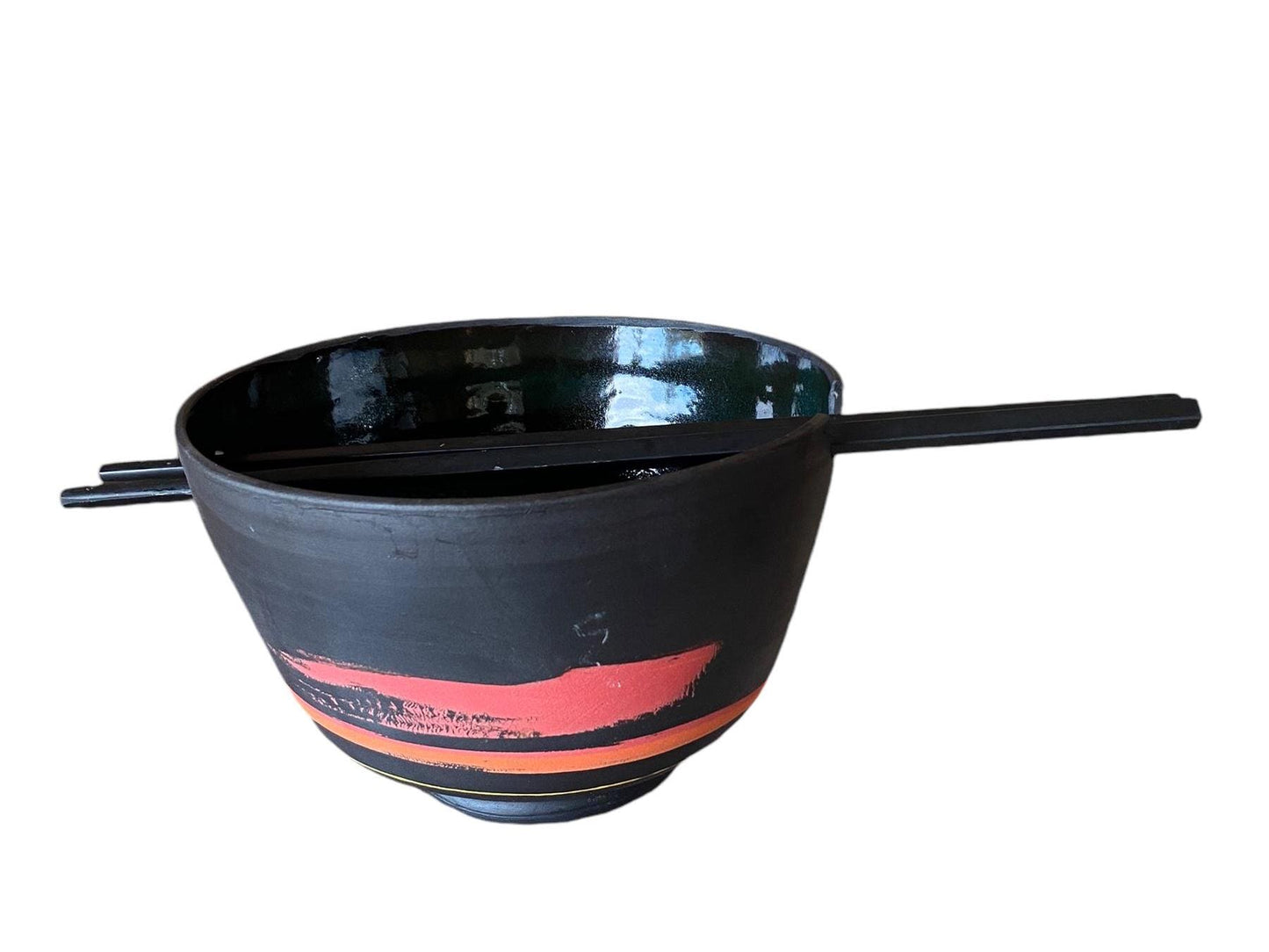 Small Agateware Rice or Noodle Bowl with Coordinating Chopsticks: Stylish Dining Essentials for Your Asian Cuisine