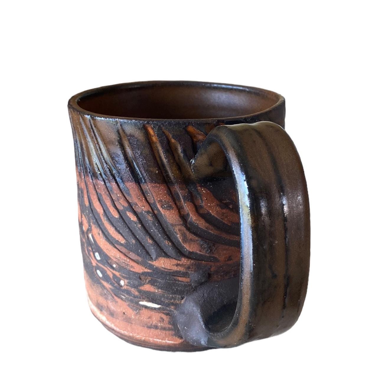 Handmade Agatware Coffee Mug Glazed In a Soft Buttery Satin Glaze - Tea Mug