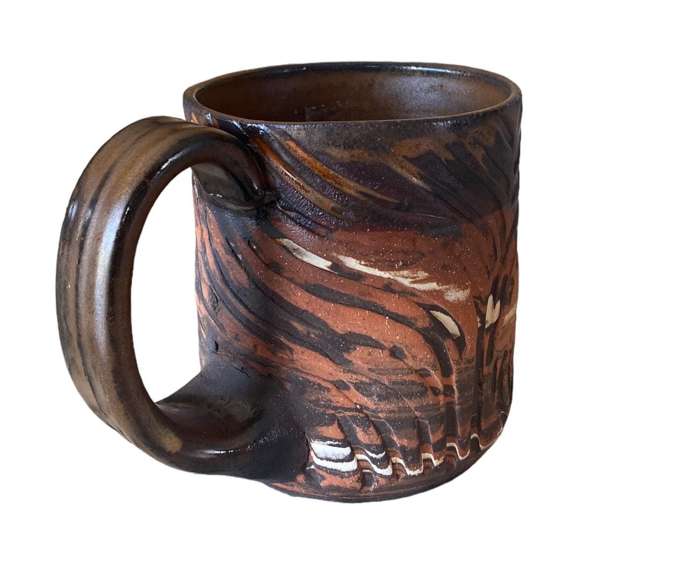 Handmade Agatware Coffee Mug Glazed In a Soft Buttery Satin Glaze - Tea Mug