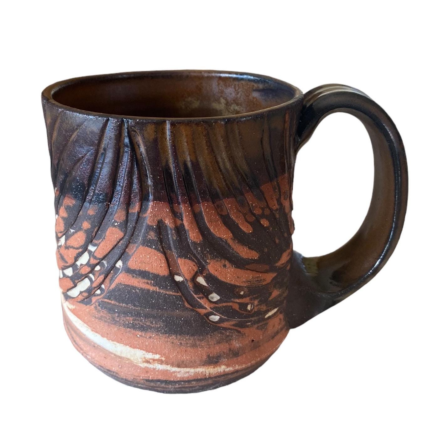 Handmade Agatware Coffee Mug Glazed In a Soft Buttery Satin Glaze - Tea Mug