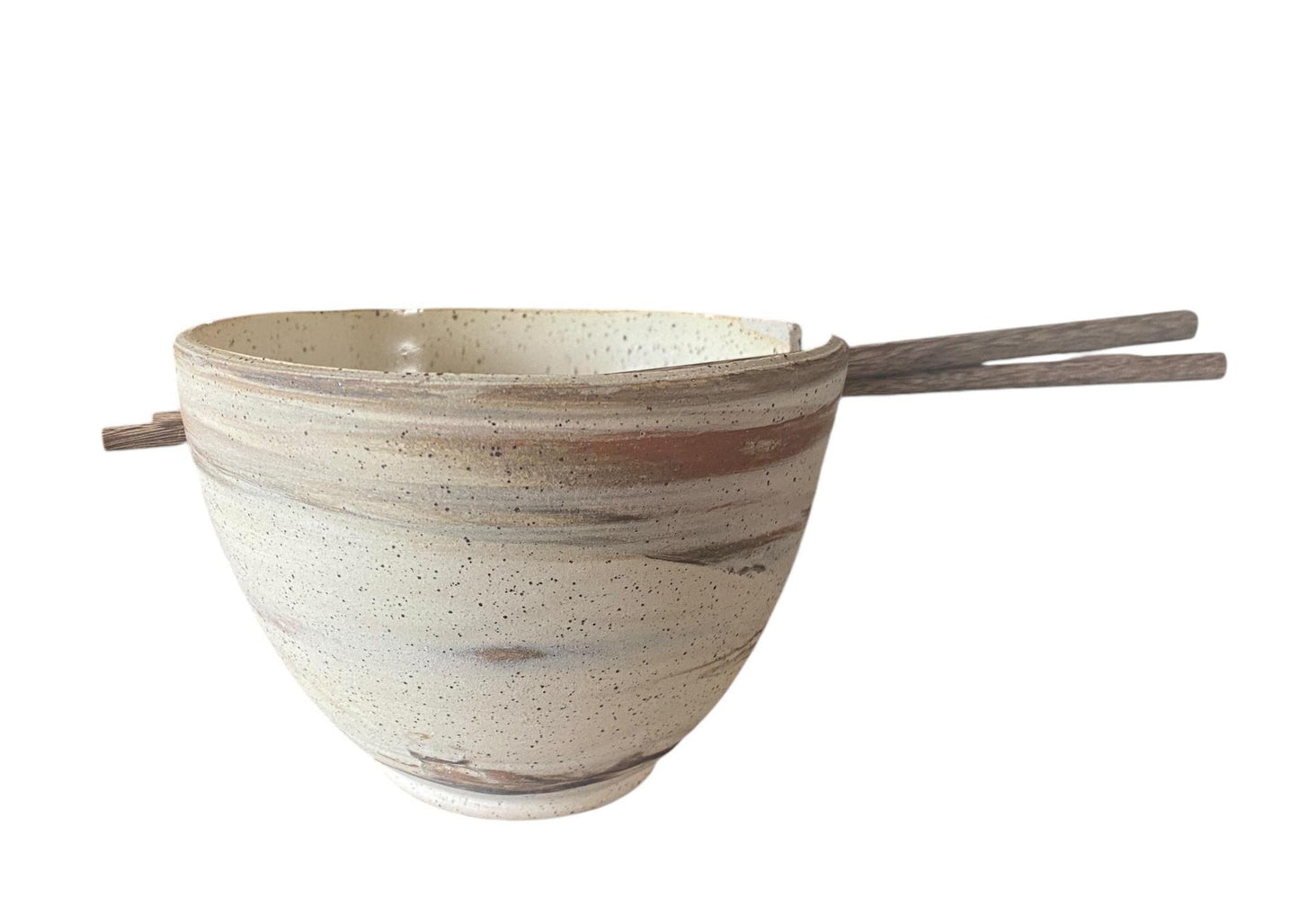 Small Agateware Rice or Noodle Bowl with Coordinating Chopsticks: Stylish Dining Essentials for Your Asian Cuisine