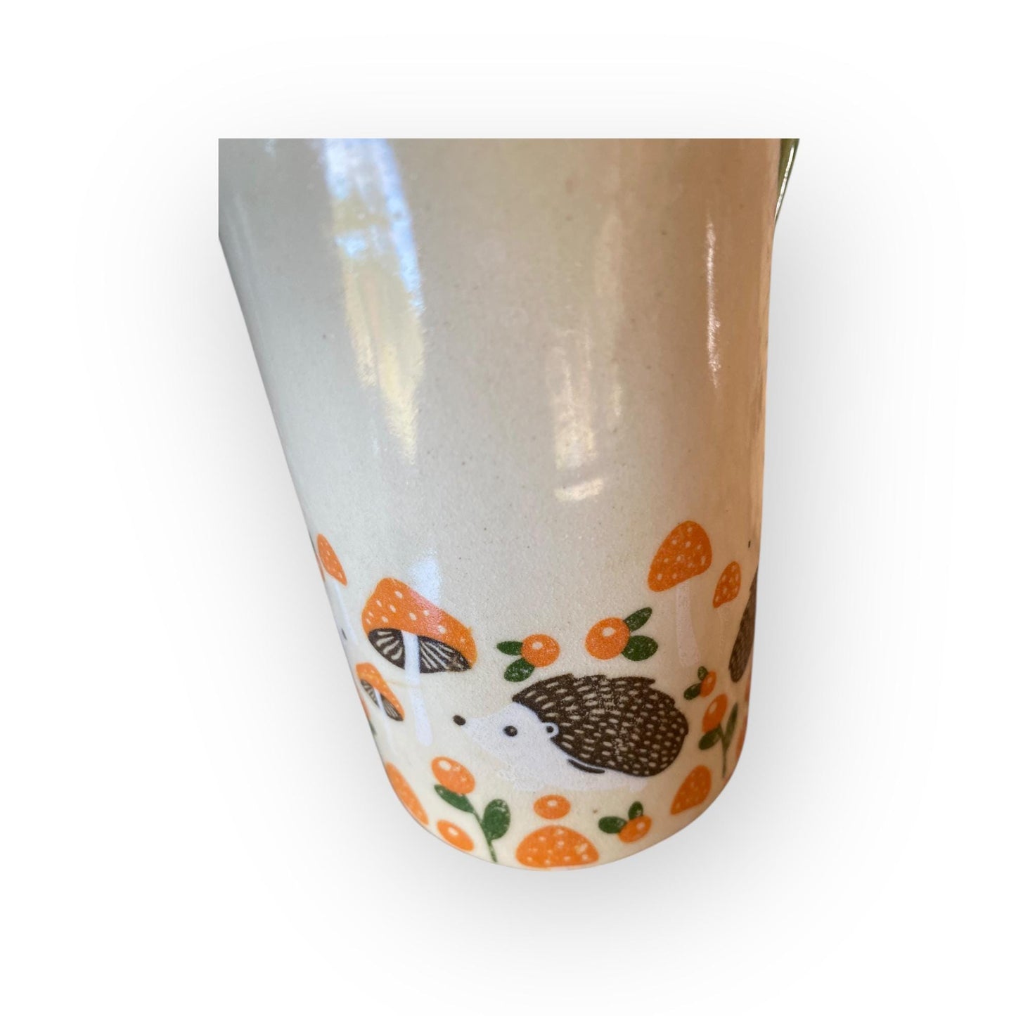 Large 16 oz Hedgehog Travel Mug – Handmade Stoneware Coffee Cup with BPA-Free Locking Lid | Pottery To-Go Mug | Artisan Ceramic Mug