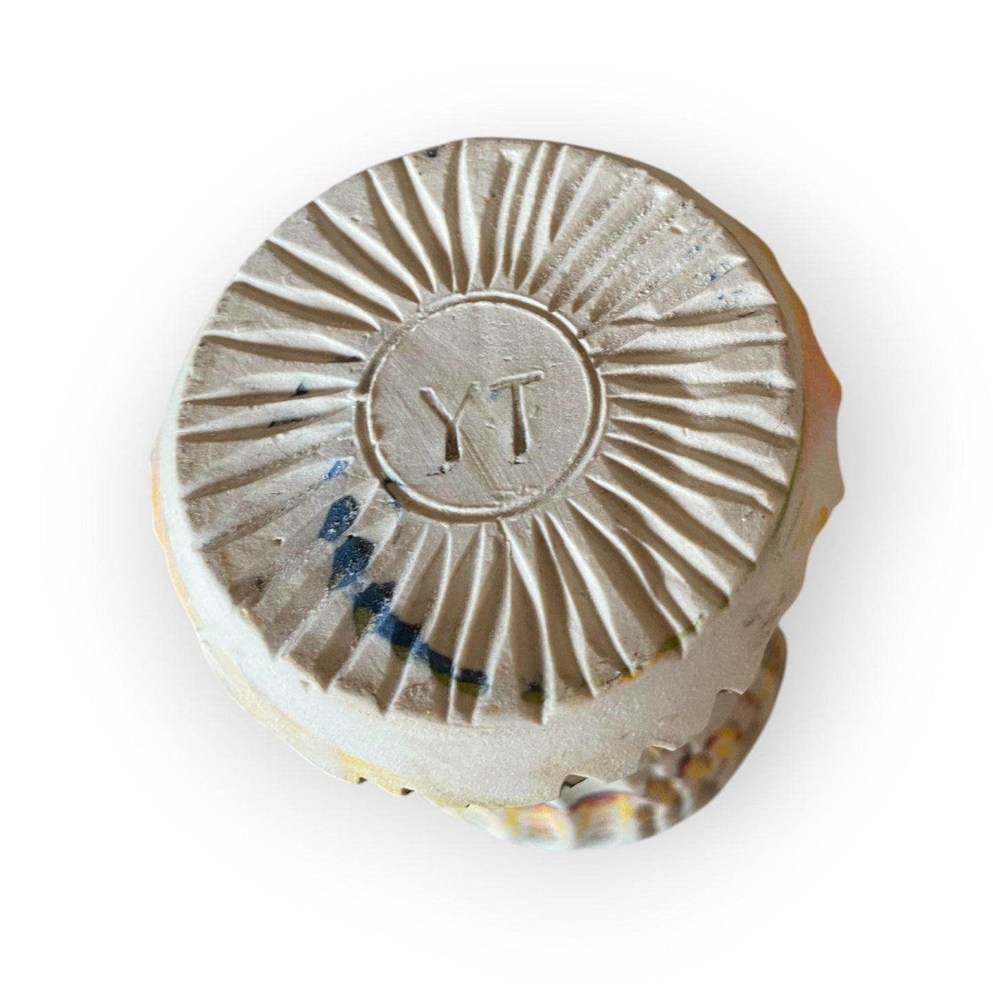 Artisanal Neriage 17 Ounce Porcelain Mug: Hand-Carved Clay Pottery for Tea and Coffee (C-31)