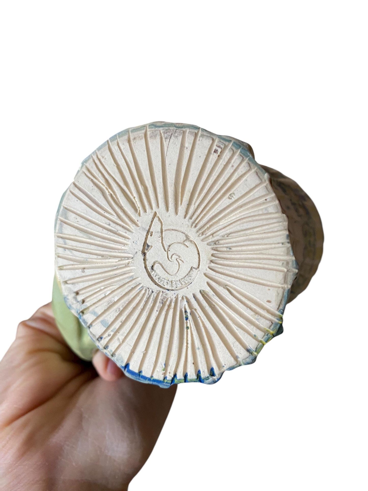 Artisanal Greens and Browns Neriage Porcelain Mug: Hand-Carved Pottery for Tea and Coffee (C37)