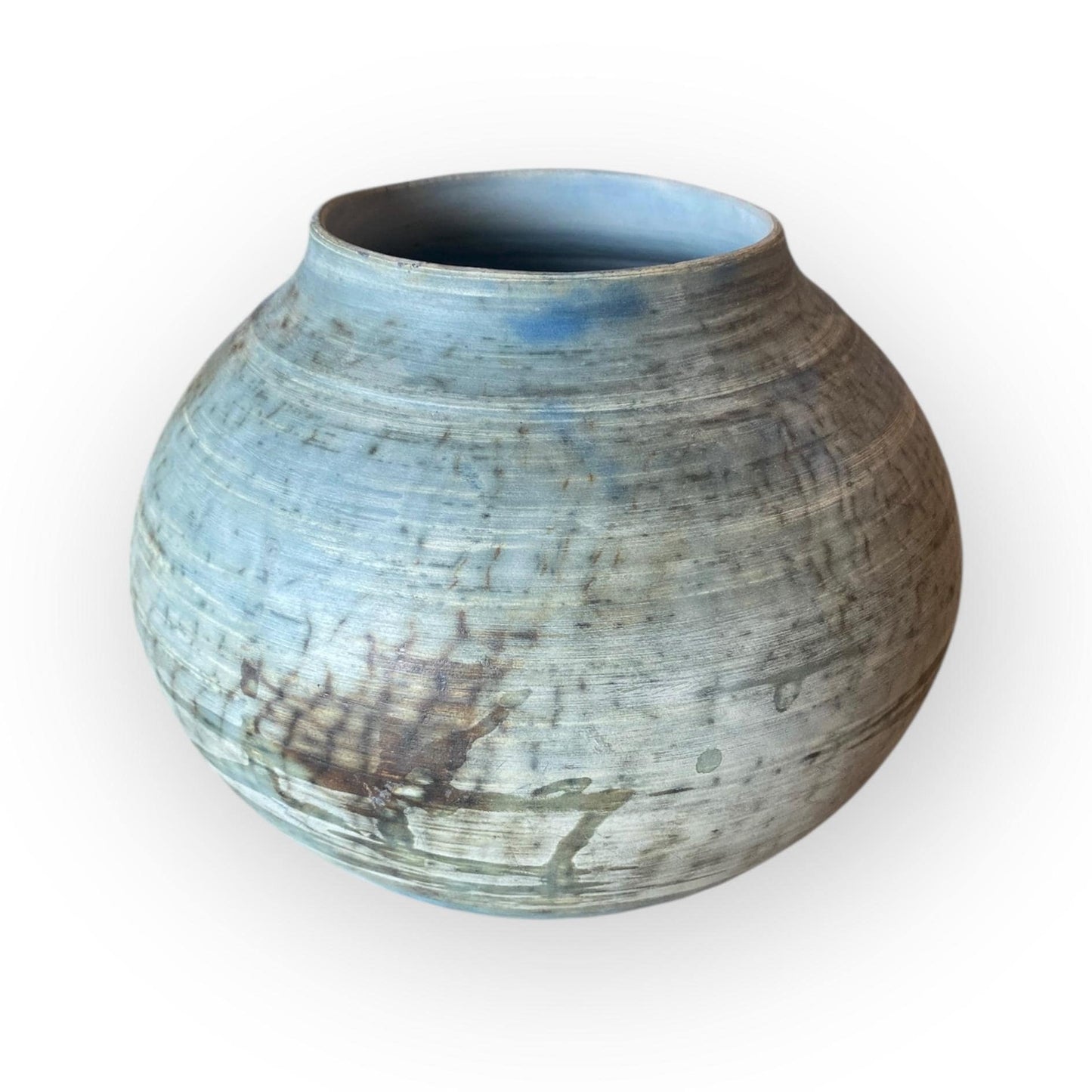 Medium Decorative Pit Fired Flower Vase - Handcrafted Pottery Vas