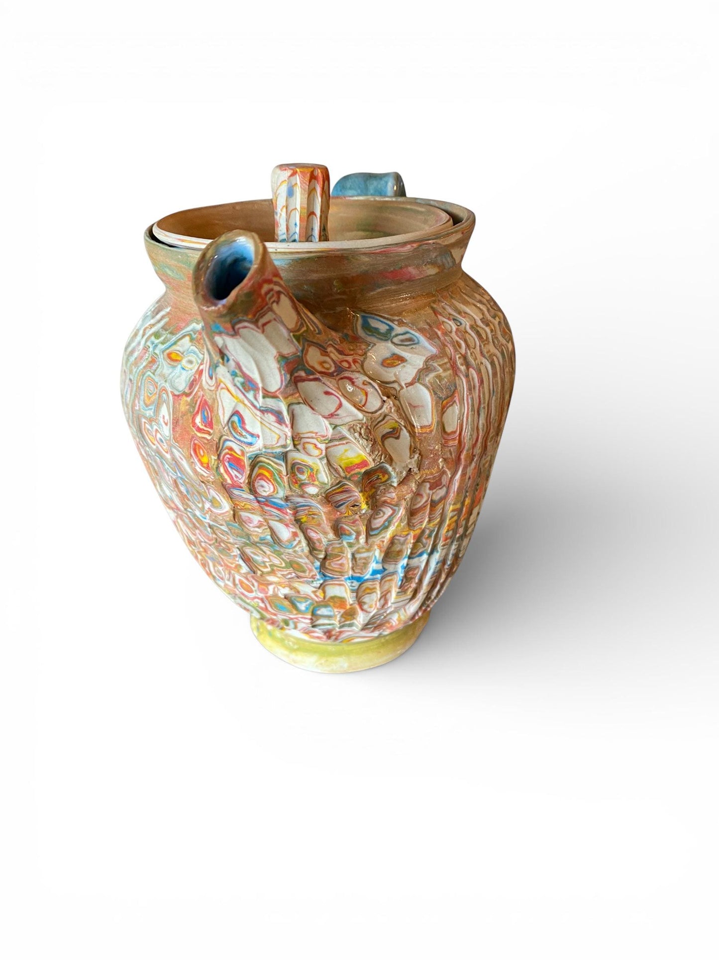 Handmade 32-Ounce Neriage Teapot with Infuser
