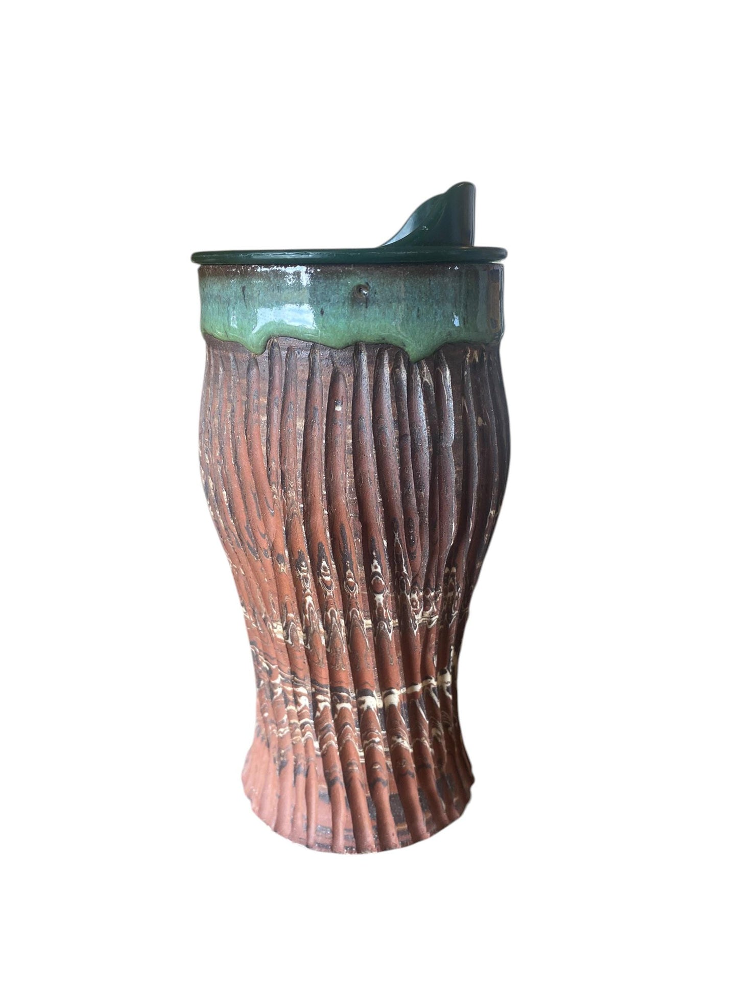 Artisanal Neriage 18 Ounce Porcelain Mug: Hand-Carved Clay Pottery for Tea and Coffee (AG-3)