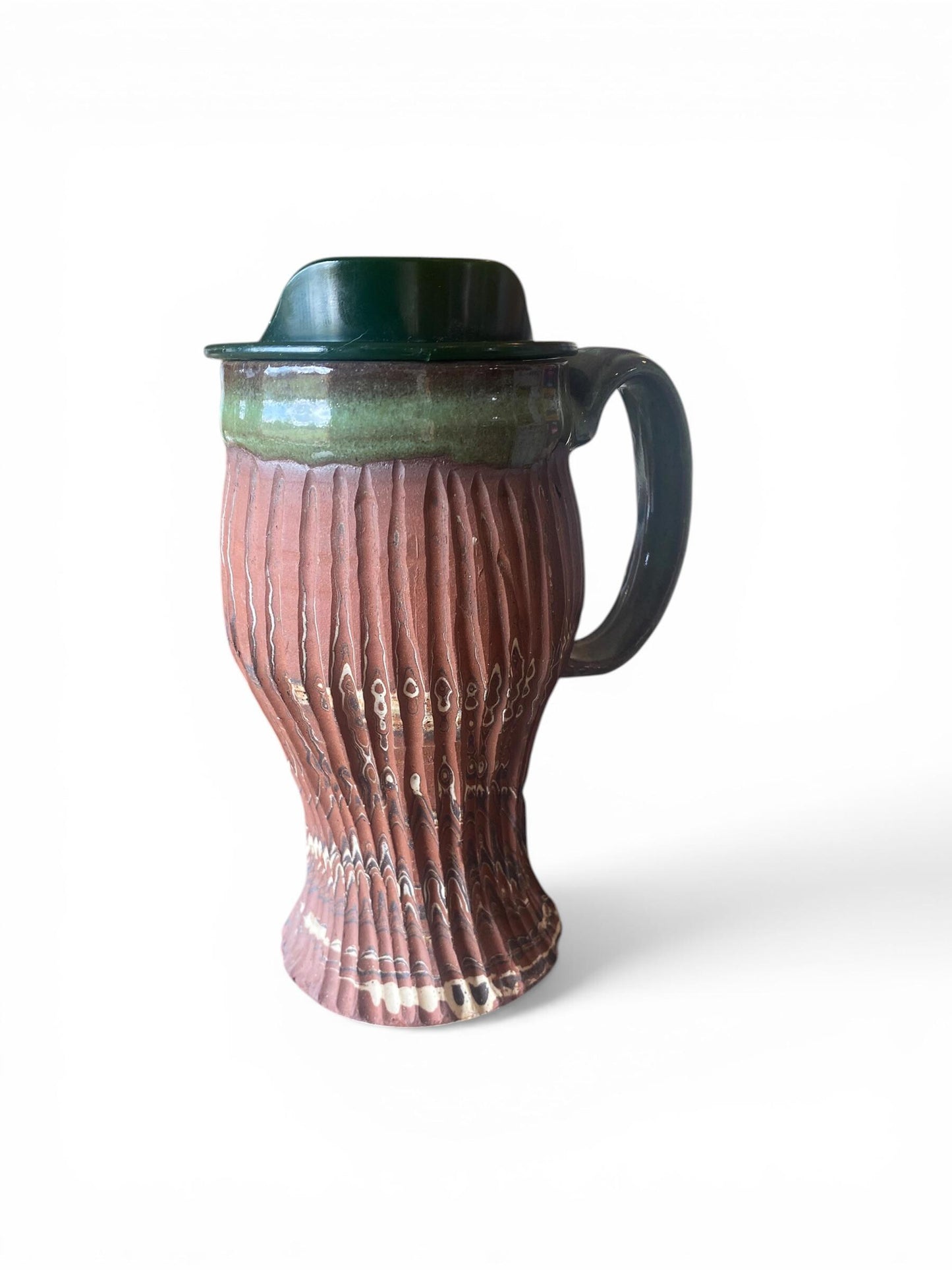 Artisanal Neriage 18 Ounce Porcelain Mug: Hand-Carved Clay Pottery for Tea and Coffee (AG-7)
