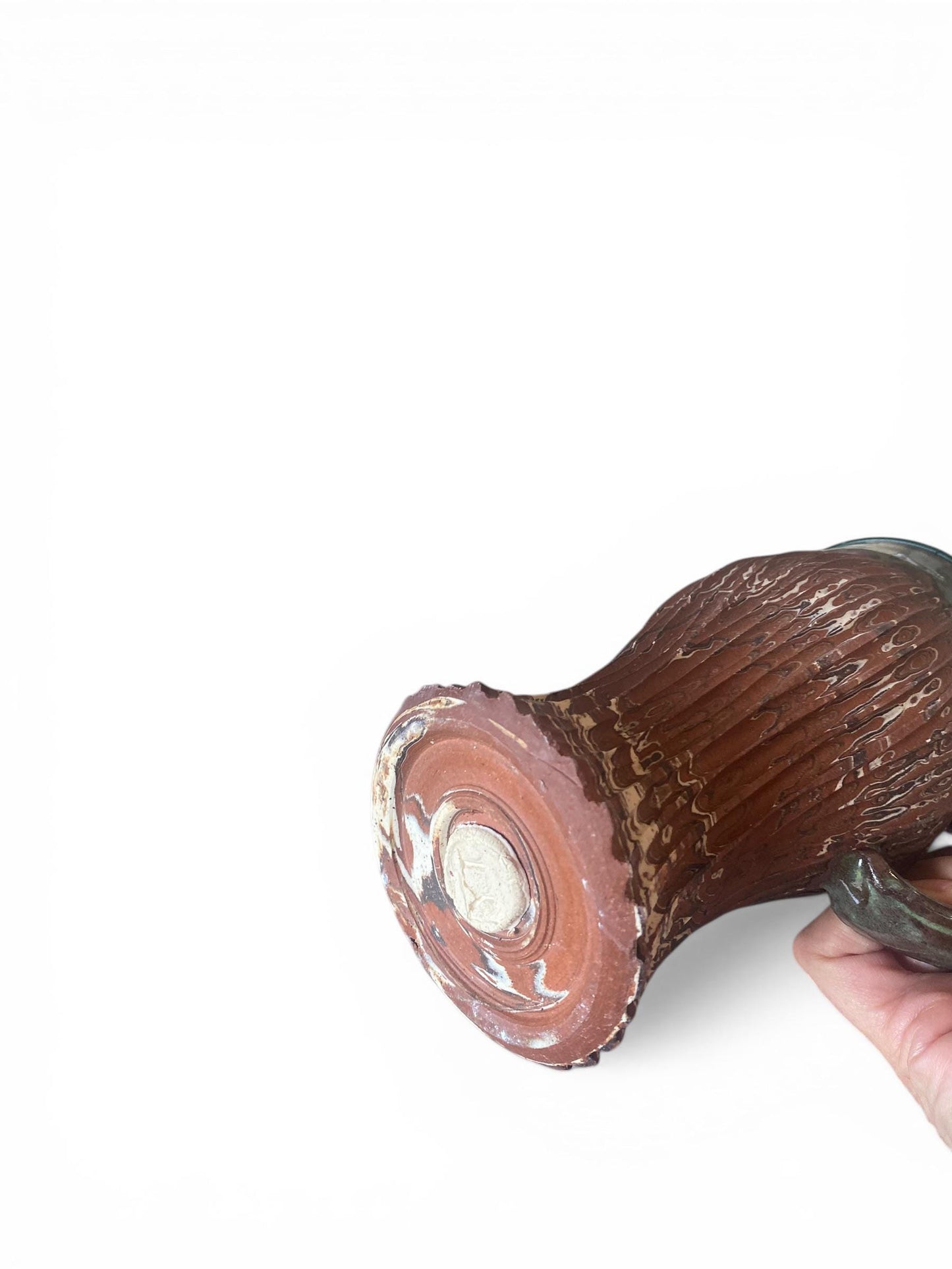 Artisanal Neriage 18 Ounce Porcelain Mug: Hand-Carved Clay Pottery for Tea and Coffee (AG-9)