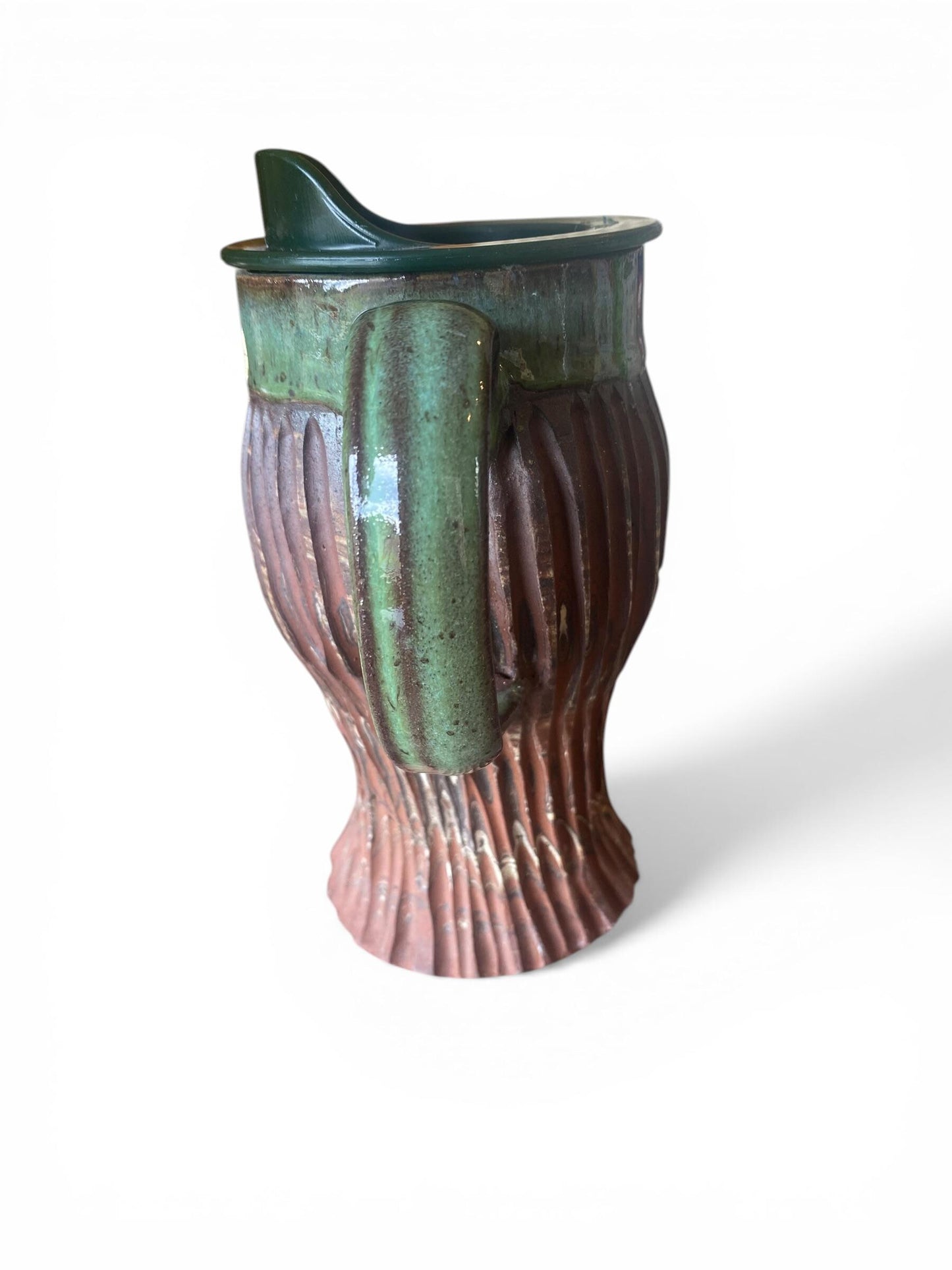 Artisanal Neriage 16 Ounce Porcelain Mug: Hand-Carved Clay Pottery for Tea and Coffee (AG-12)