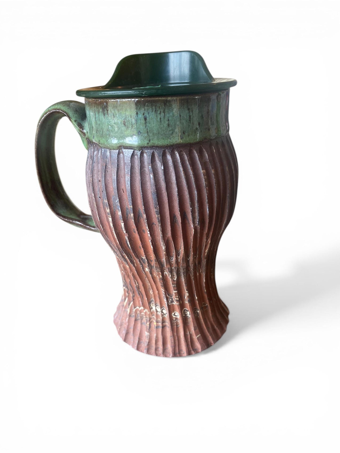 Artisanal Neriage 16 Ounce Porcelain Mug: Hand-Carved Clay Pottery for Tea and Coffee (AG-12)