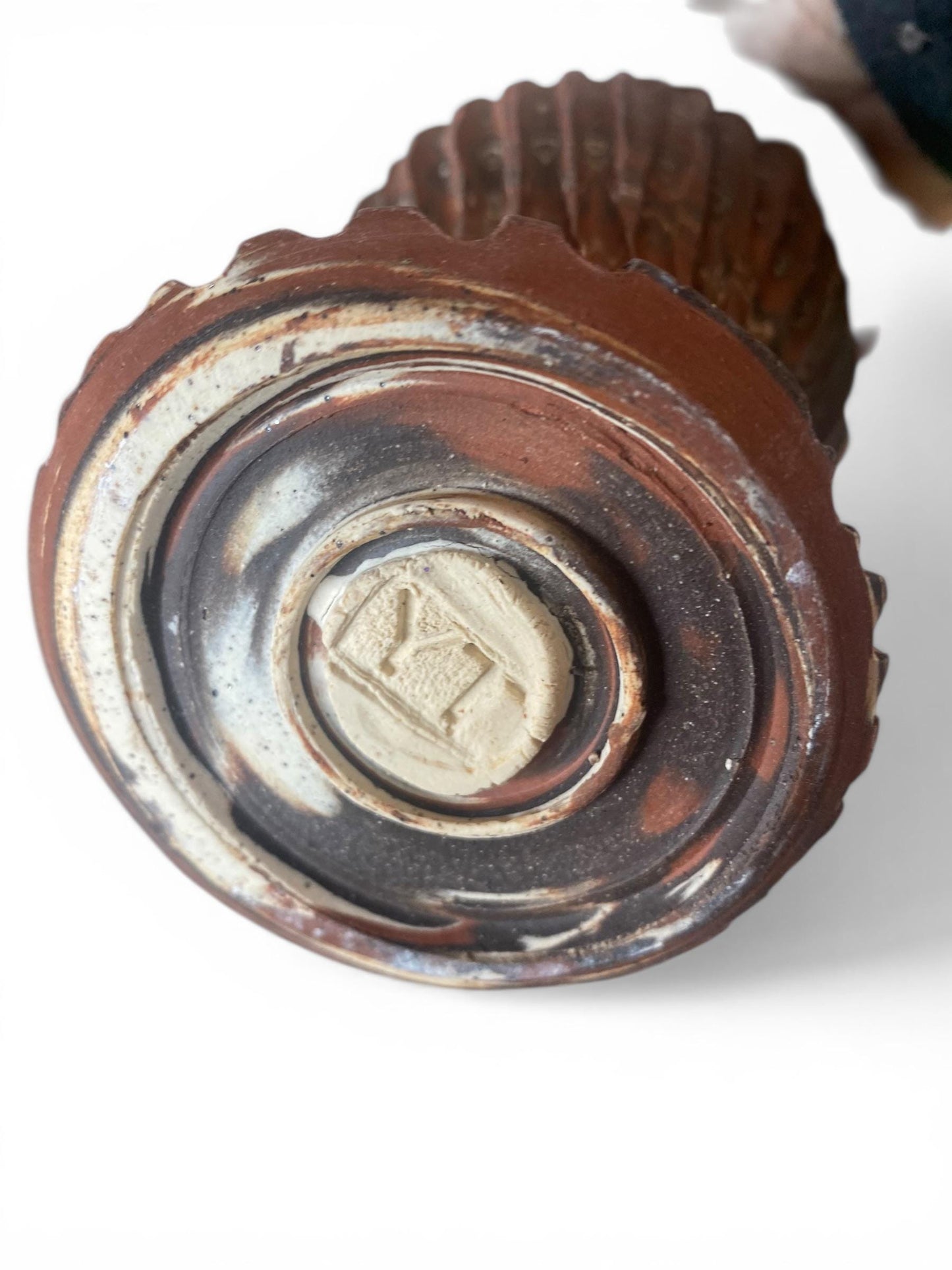 Artisanal Neriage 16 Ounce Porcelain Mug: Hand-Carved Clay Pottery for Tea and Coffee (AG-13)