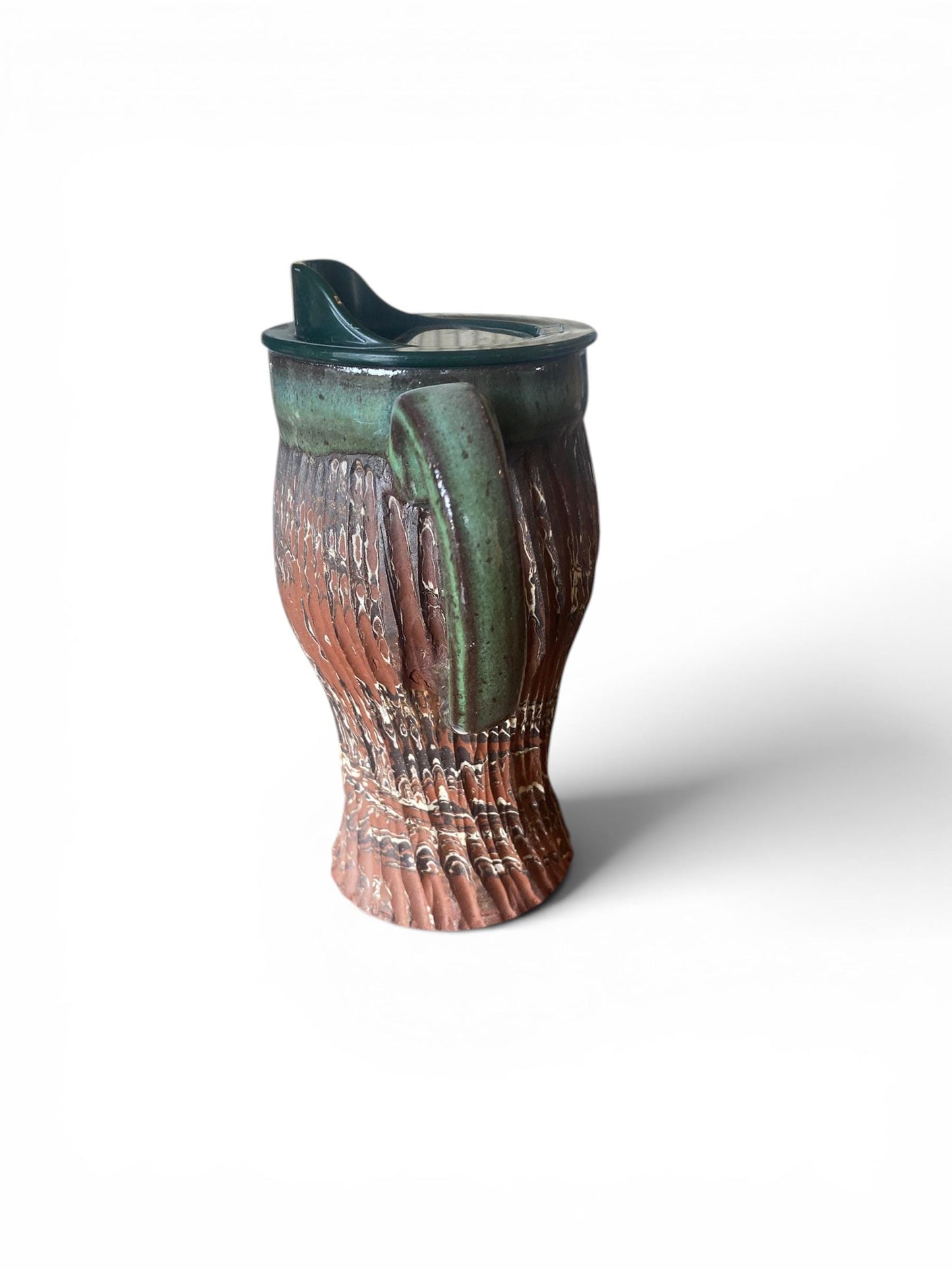 Artisanal Neriage 18 Ounce Porcelain Mug: Hand-Carved Clay Pottery for Tea and Coffee (AG-1)
