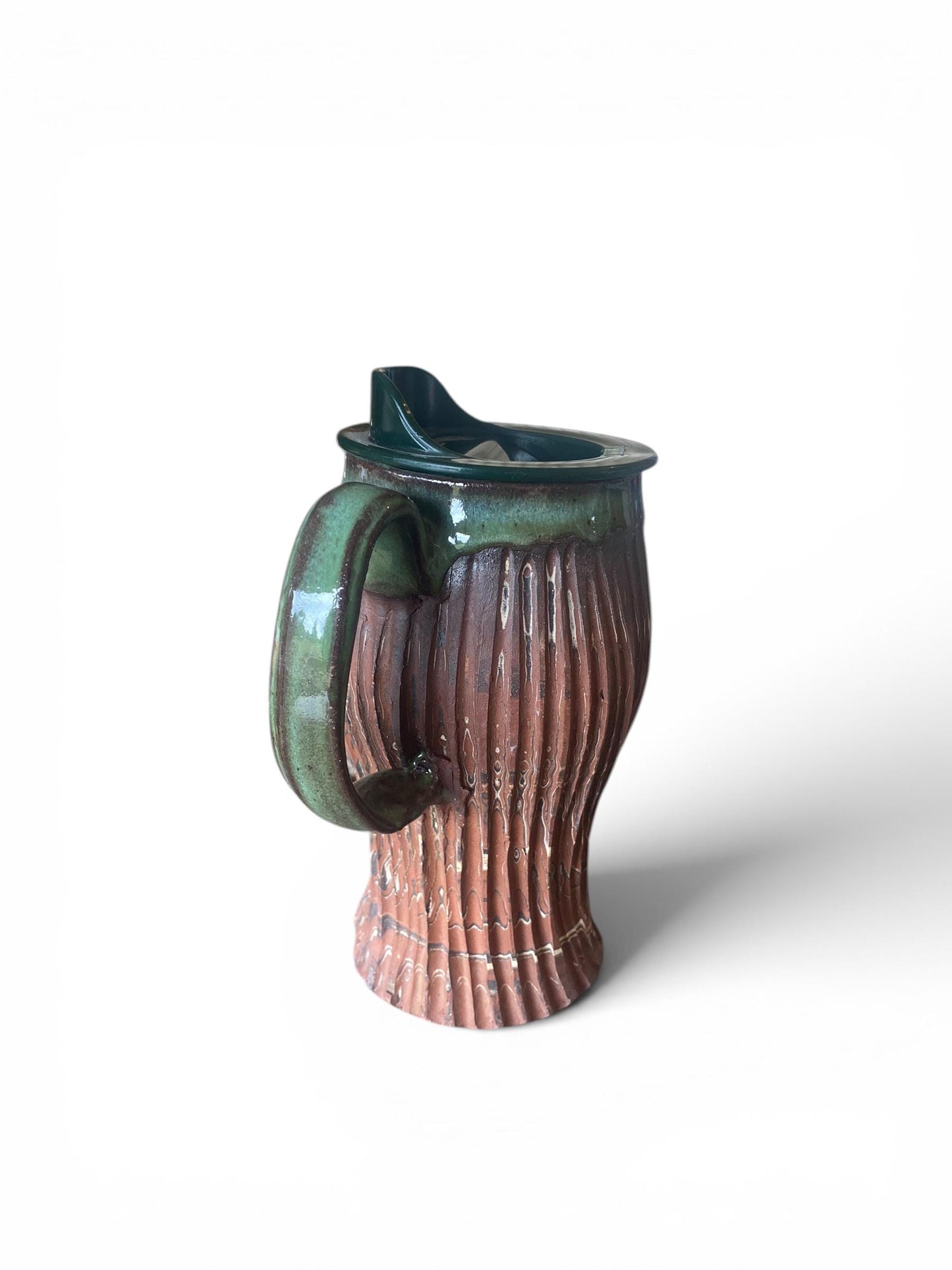 Artisanal Neriage 18 Ounce Porcelain Mug: Hand-Carved Clay Pottery for Tea and Coffee (AG-5)